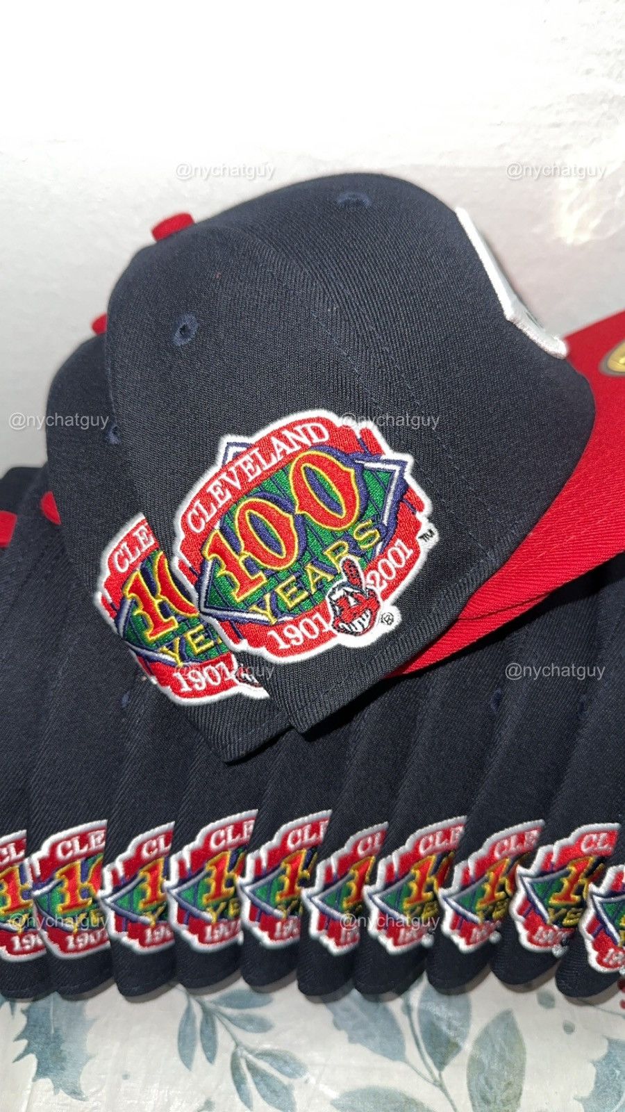 New Era New Era 59fifty Navy and red Chief Wahoo fitted hat Size ONE SIZE - 2 Thumbnail
