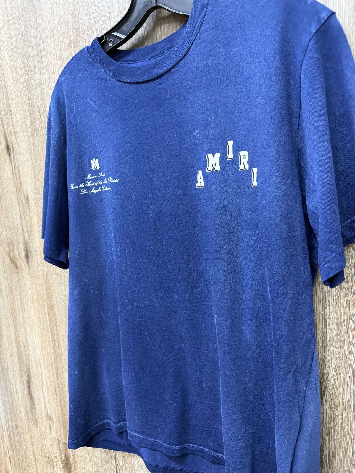 Amiri Amiri Blue Collegiate Short Sleeve Size US S / EU 44-46 / 1 - 4 Thumbnail