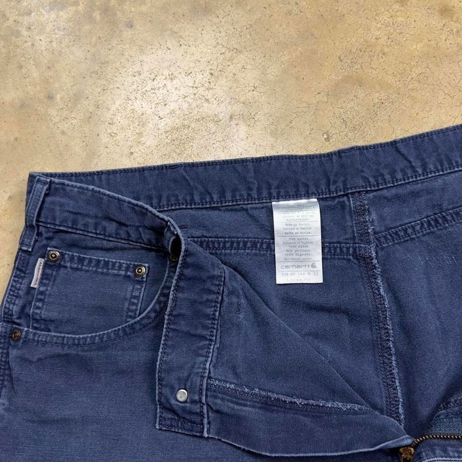 Carhartt Baggy Y2K Carhartt Dungaree Faded Blue Carpenter Pants Size US 44 / EU 60 - 5 Thumbnail