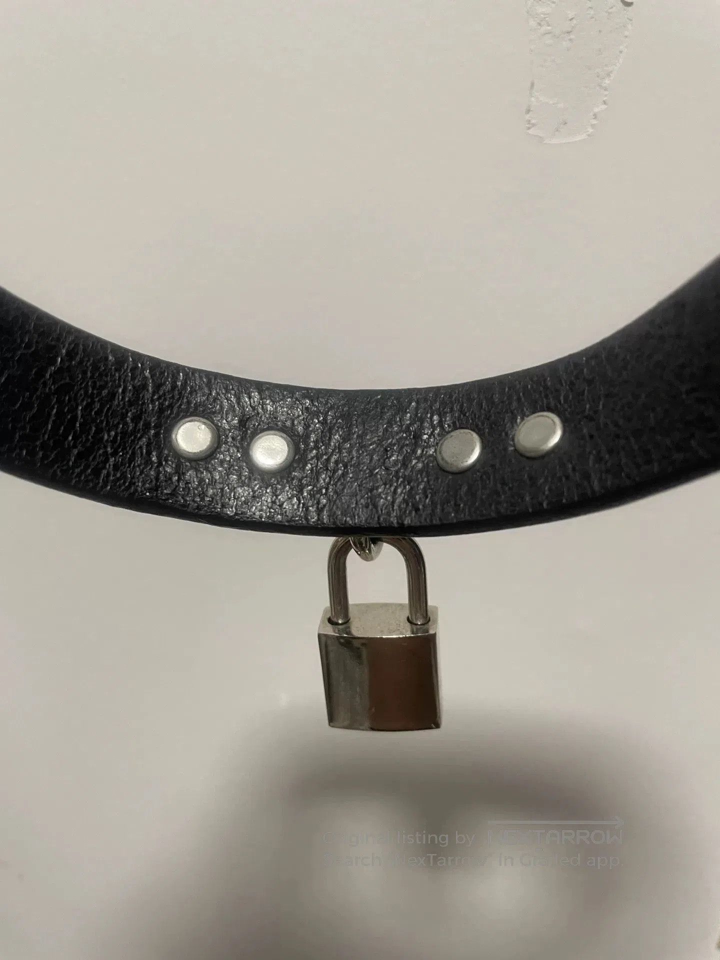 Dsquared2 Dsquared2 Leather Lock Choker Necklace. Size ONE SIZE - 3 Thumbnail