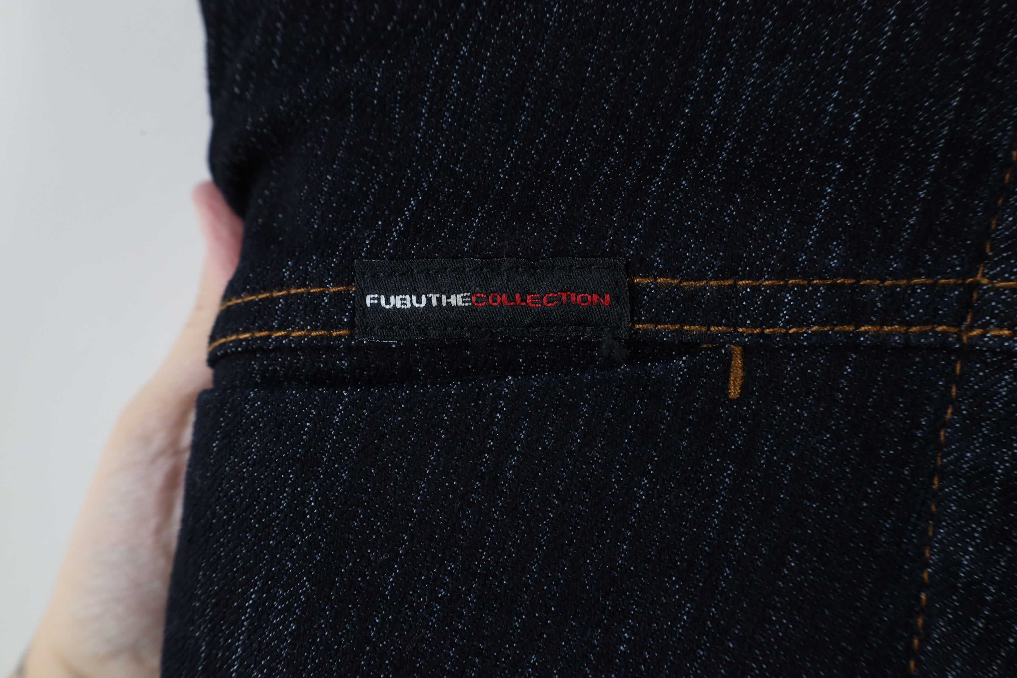 Fubu × Vintage Vintage FUBU Diamond Studded Striped Denim Trucker Jacket Size XXL / US 16-18 / IT 52-54 - 13 Thumbnail