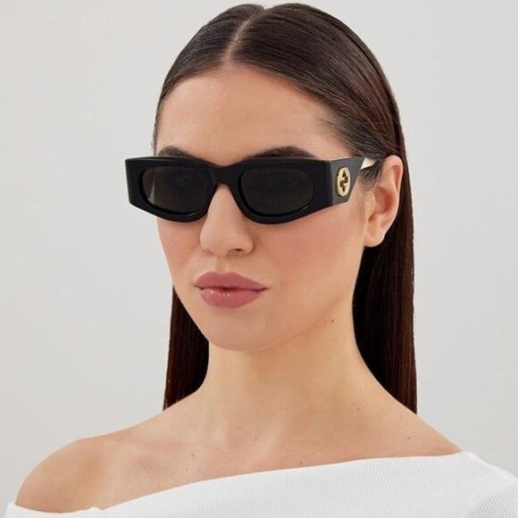 Gucci New Gucci GG1664S 003 Sunglasses - Havana Frame, Light Grey Size ONE SIZE - 3 Thumbnail