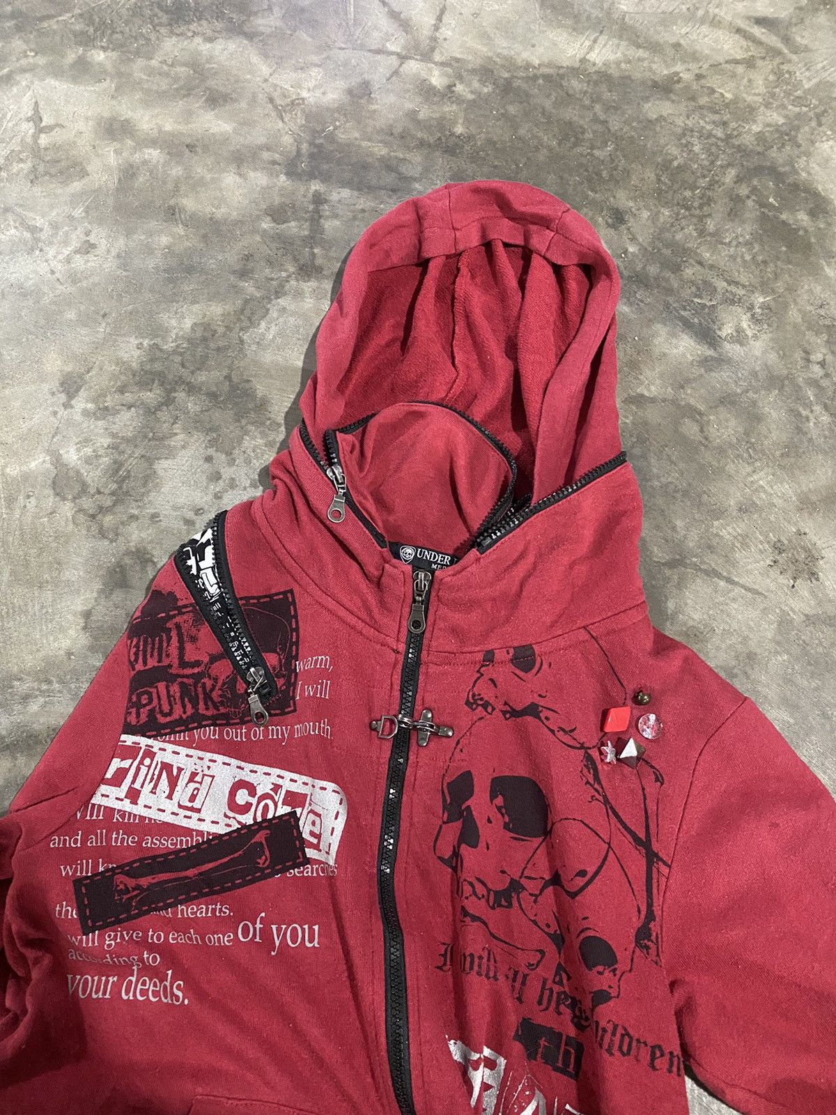 Hysteric Glamour Y2k Under Level skull punk bono hoodie Size US M / EU 48-50 / 2 - 4 Thumbnail
