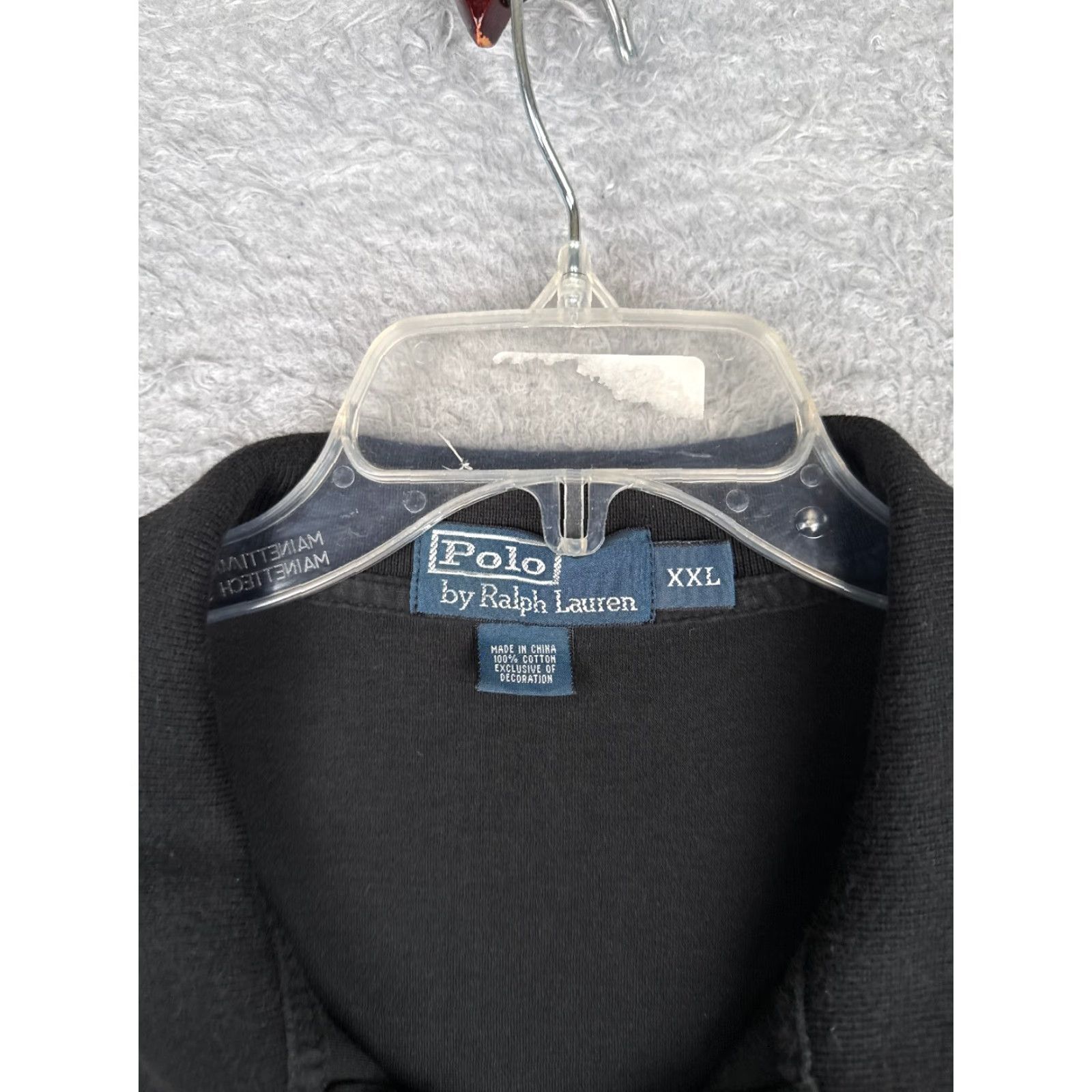 Polo Ralph Lauren VINTAGE Polo Ralph Lauren Polo Shirt Adult 2XL Black 100% Cotton Polo Shirt Polo Ralph Lauren Mens 2XL Black Vintage Sports Modern American 90s Size US XXL / EU 58 / 5 - 7 Thumbnail