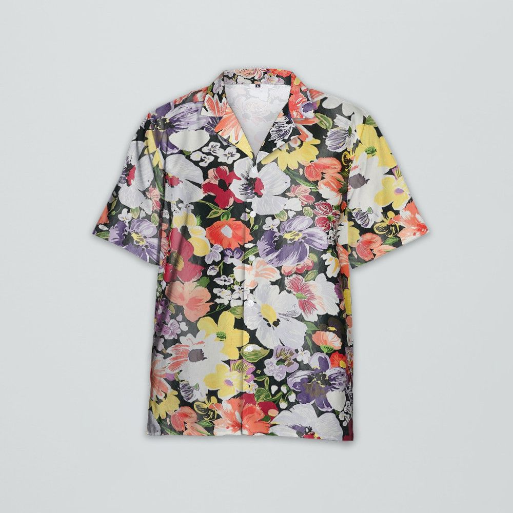Designer Flower Printed Leather Shirt – Bold Meets Botanical Size US M / EU 48-50 / 2 - 3 Thumbnail