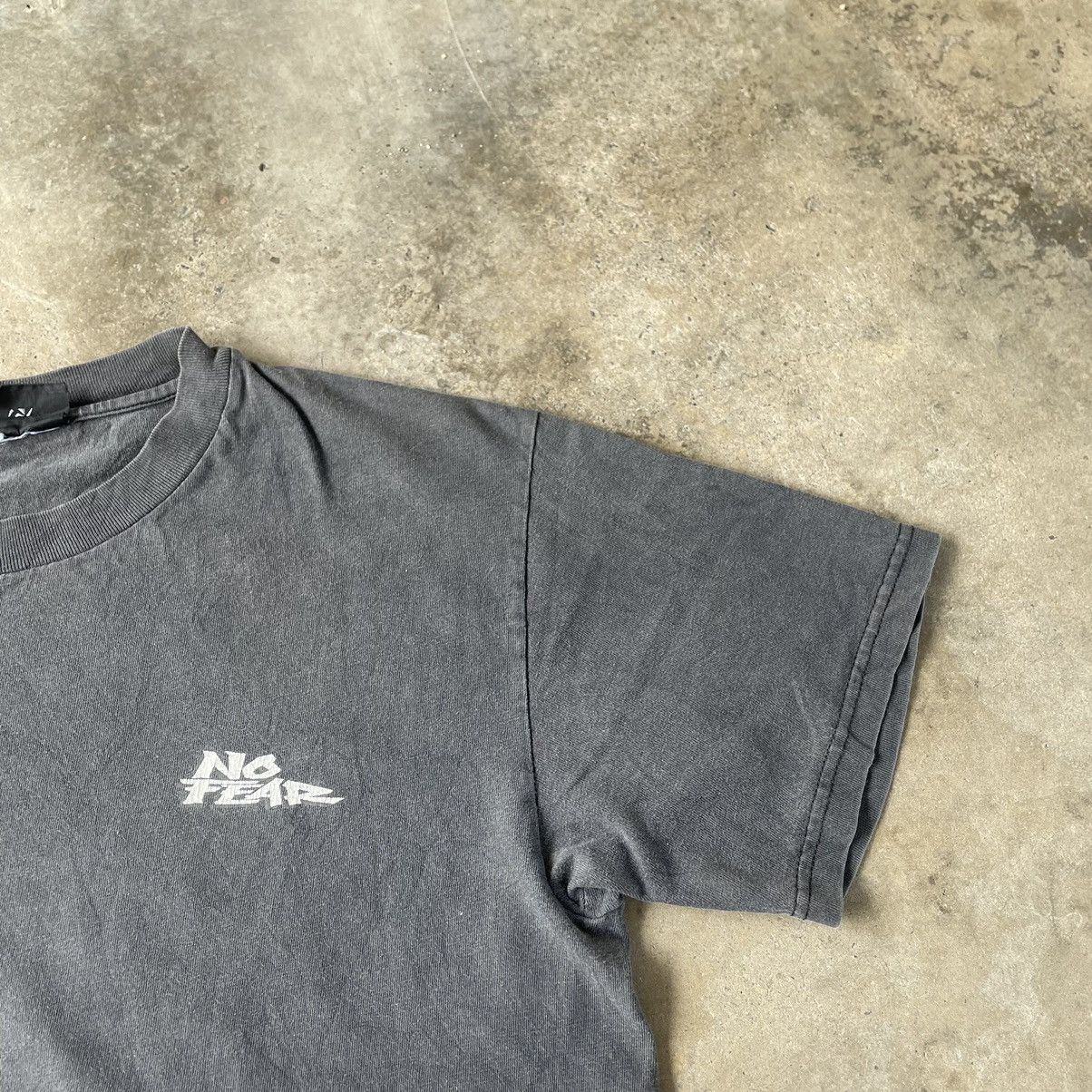 No Fear × Vintage 🔥🔥Vintage No Fear Big Spellout Logo Faded Black Tee Size US M / EU 48-50 / 2 - 4 Thumbnail