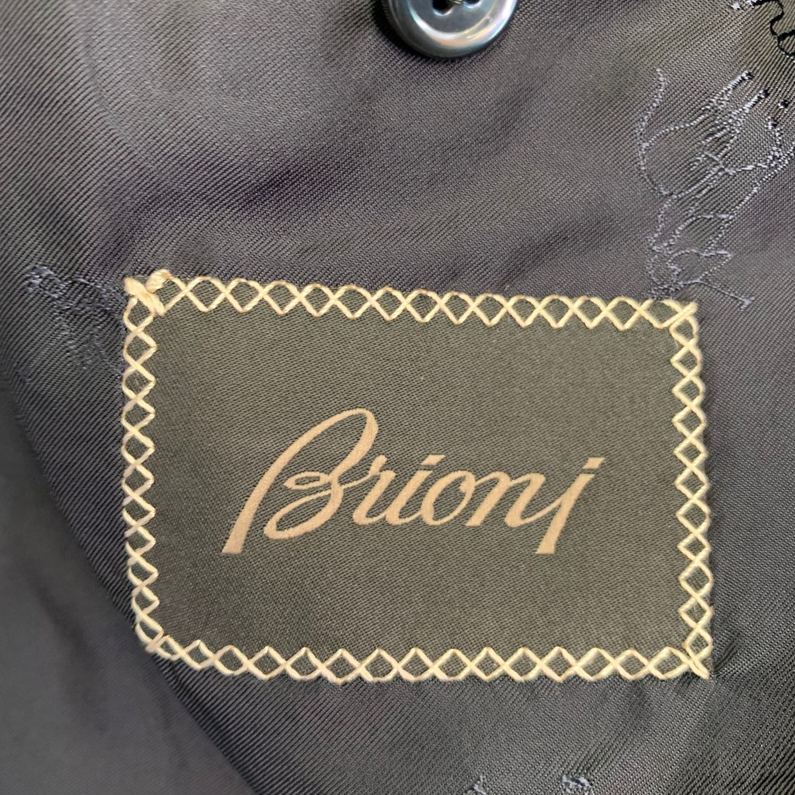Brioni Navy Black Two Toned Wool Peak Lapel Sport Coat Size 40R - 6 Thumbnail