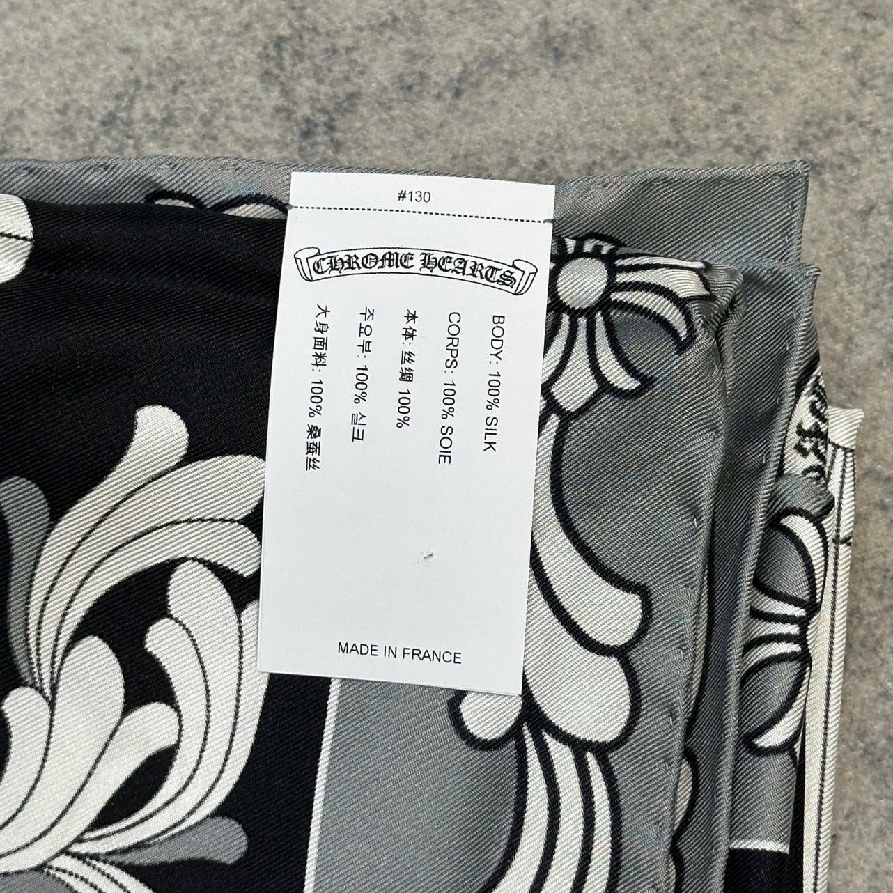 Chrome Hearts CHROME HEARTS TWILL SCARF black/gray Size ONE SIZE - 8 Thumbnail