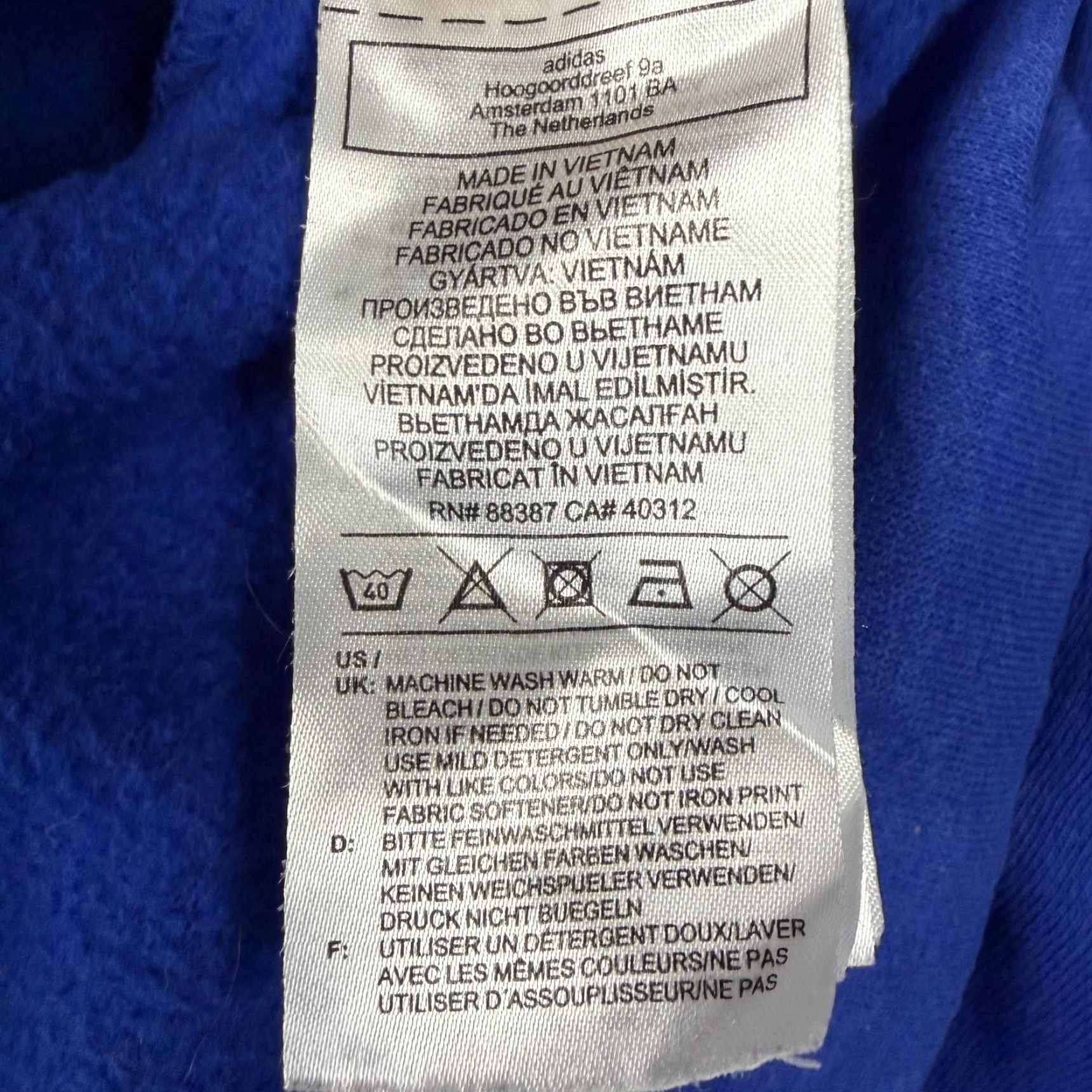 Adidas Adidas Hoodie Mens Medium Blue Pullover 3-Stripes Athletic Fleece Kangaroo Pocket Sweatshirt Mens M Blue Size US M / EU 48-50 / 2 - 6 Thumbnail