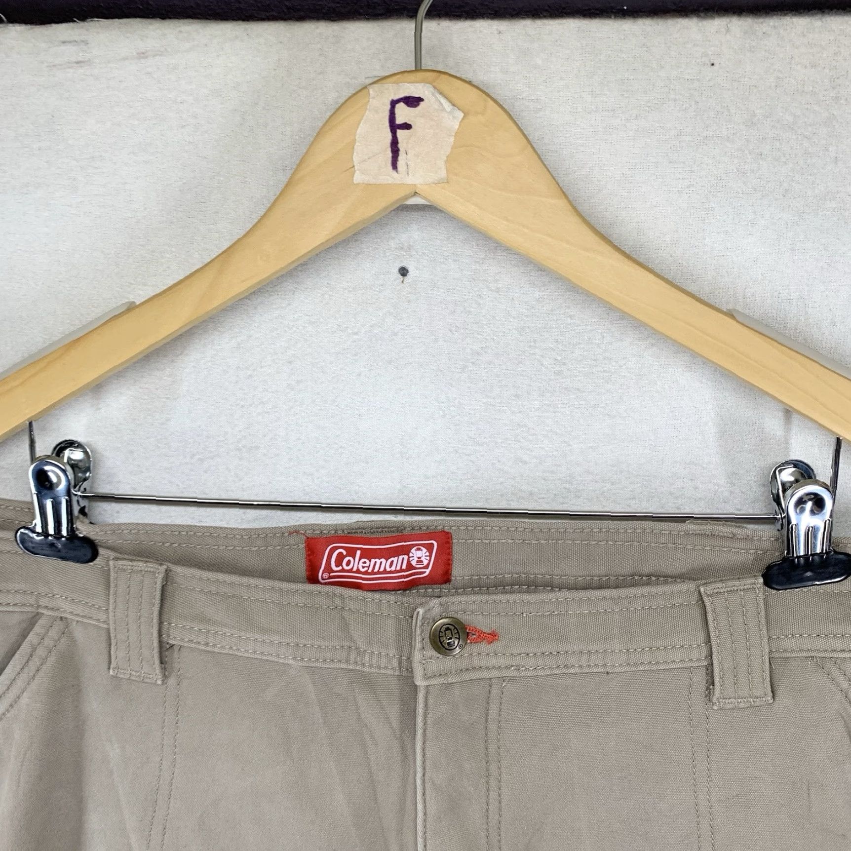 Vintage Coleman Mens Pants 40x30 Corduroy Lined Stretch Casual Workwear Hipster Beige Size US 40 / EU 56 - 4 Thumbnail