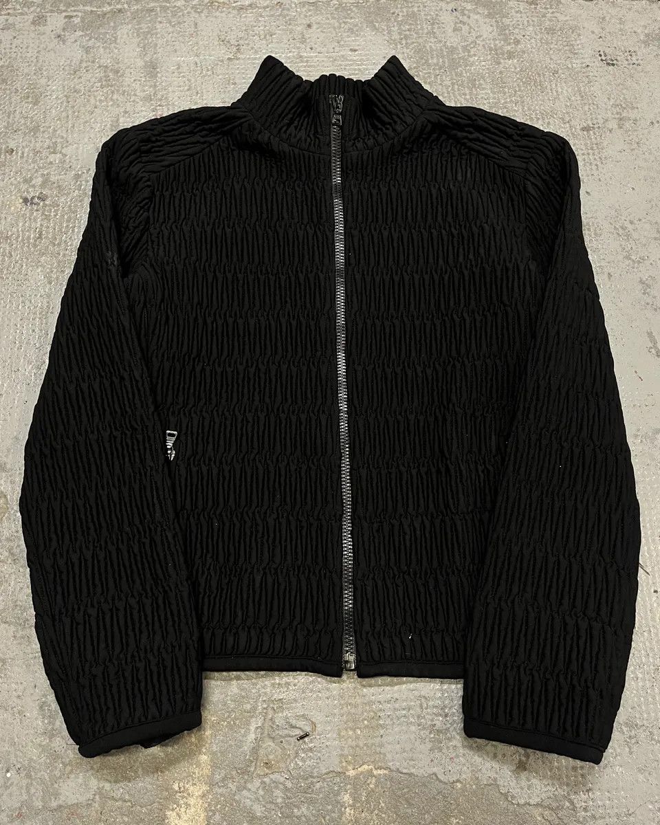 Prada AW2011 Prada Black Pleated Texture Zip-up Jacket Size M / US 6-8 / IT 42-44 - 1 Thumbnail
