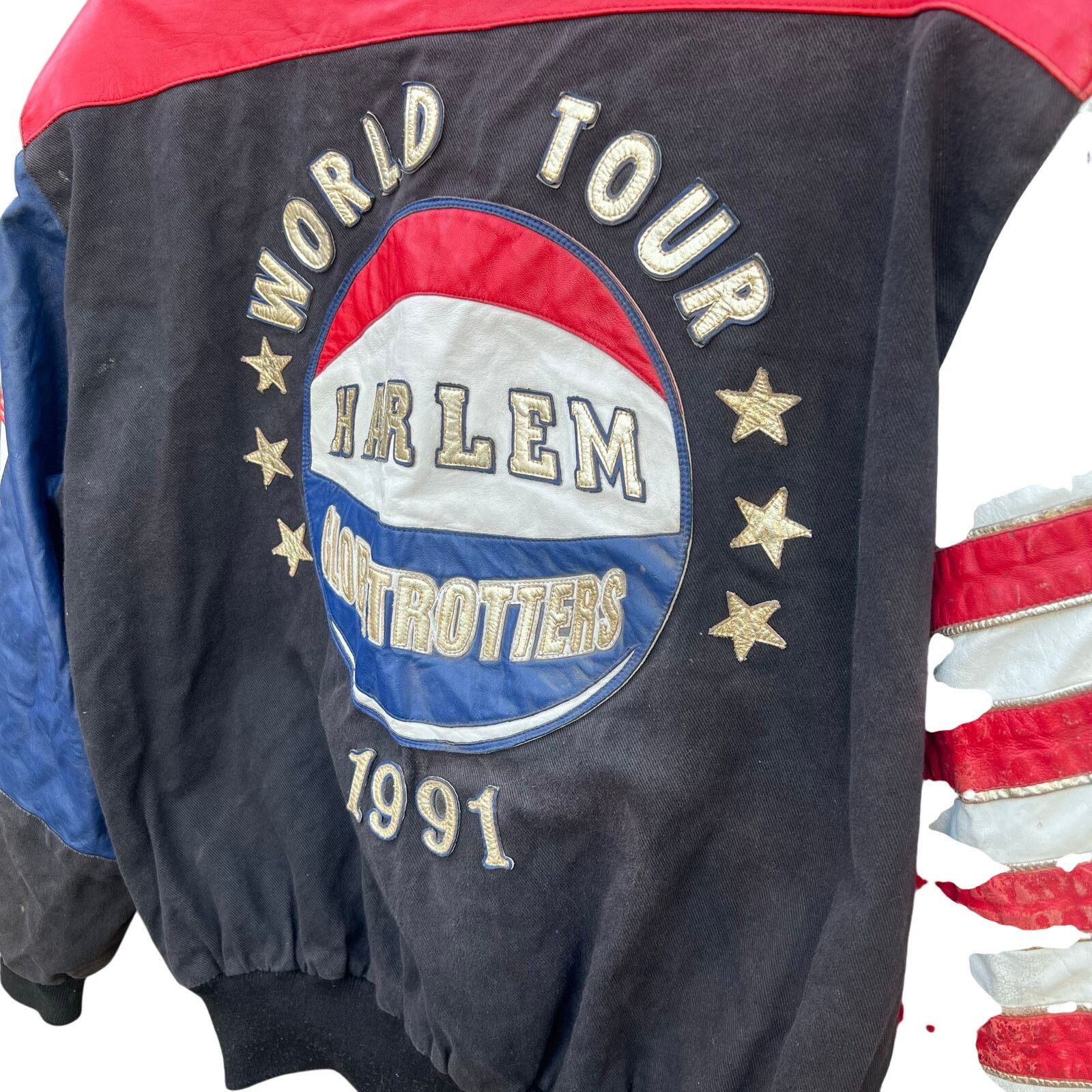 Jeff Hamilton Vintage Jeff Hamilton Harlem Globetrotters Leather Jacket Lg Size US L / EU 52-54 / 3 - 6 Thumbnail