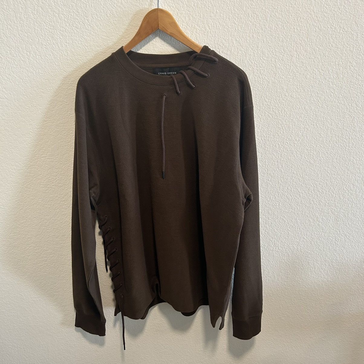 Craig Green Craig Green Laced sweatshirt - Rare Color Size US L / EU 52-54 / 3 - 1 Thumbnail