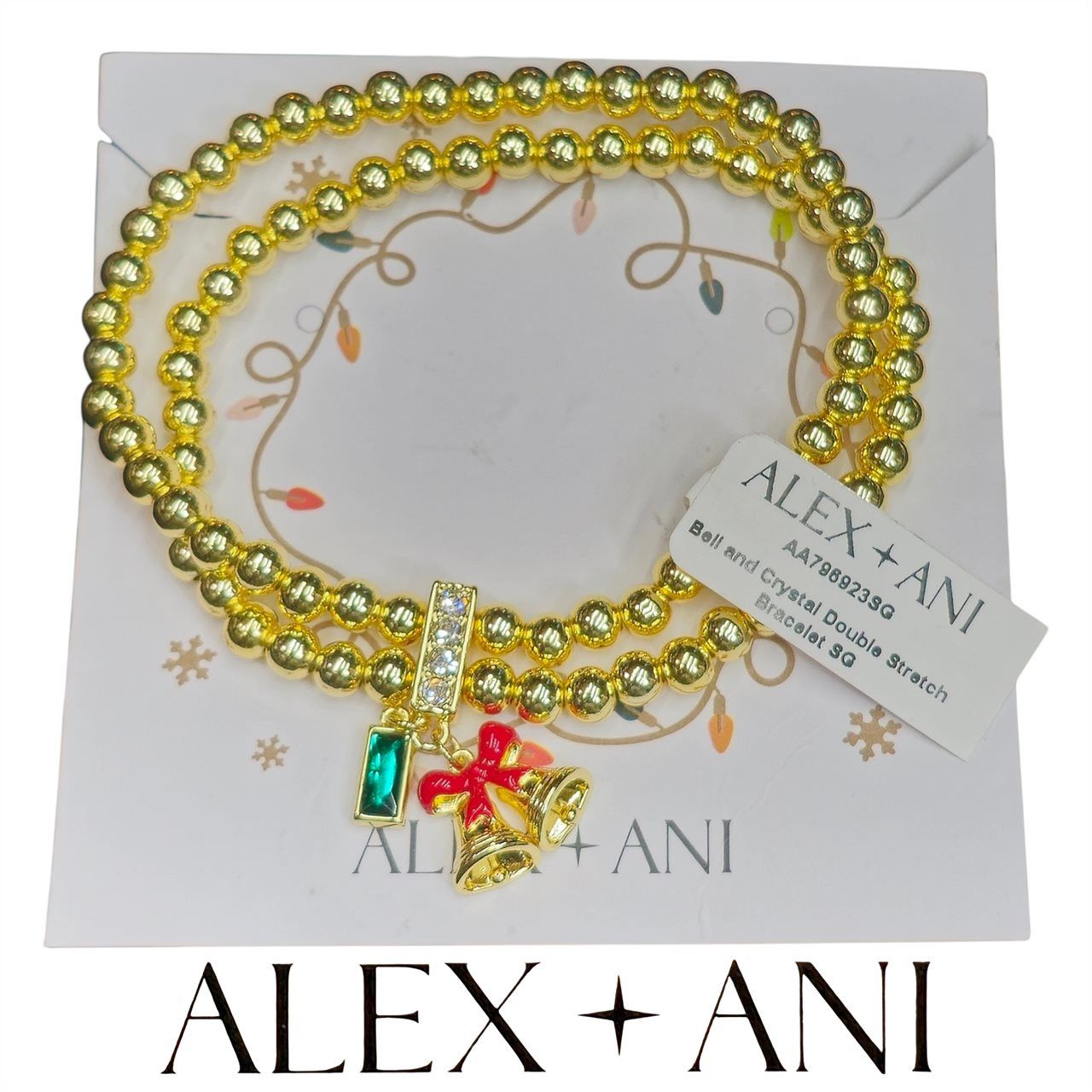 Other Alex and Ani Bracelet Holiday Bell Stretch Charm Gold Tone Size ONE SIZE - 1 Thumbnail