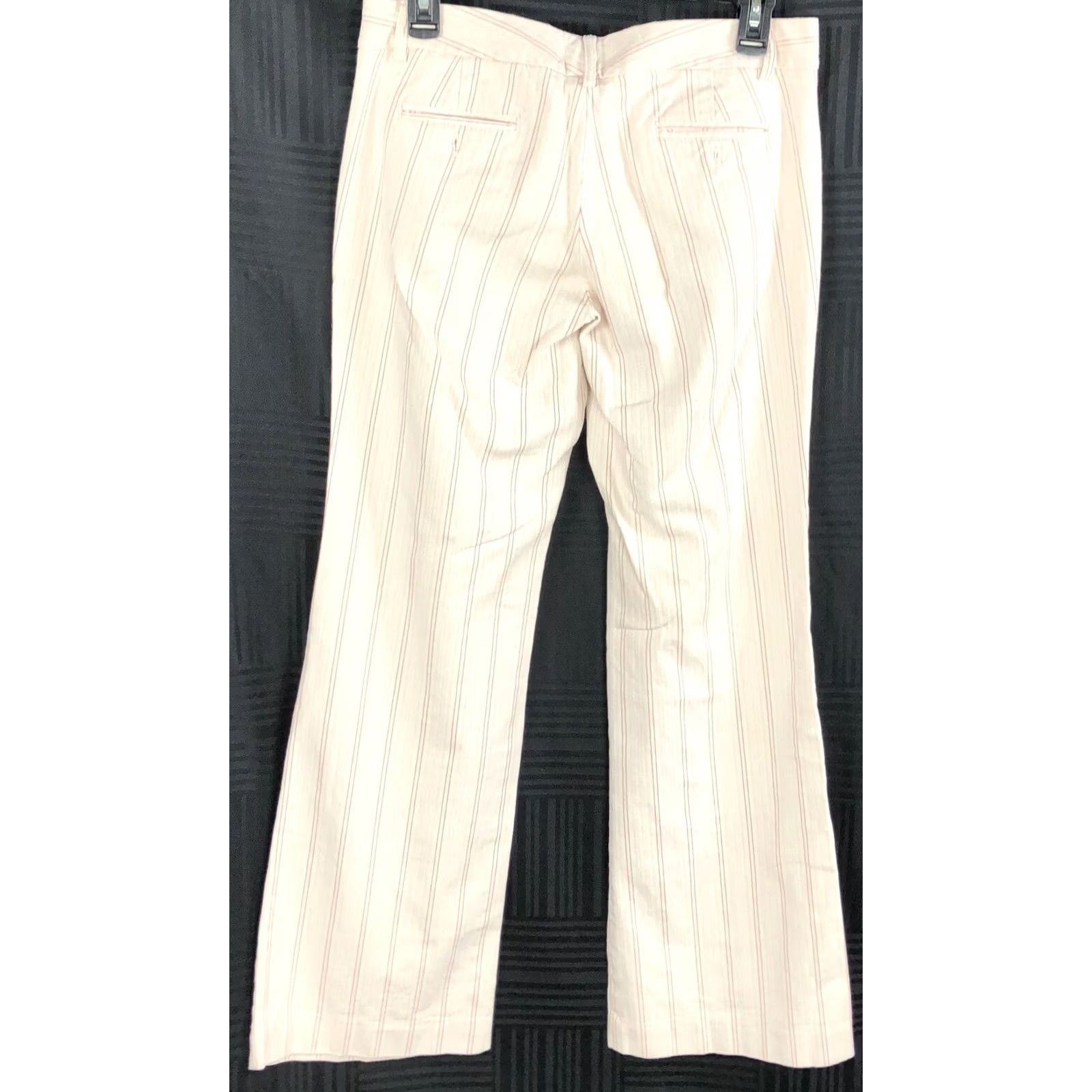 Gap Vintage 2004 Gap mid rise pants 4 pink stripe flare pockets 29"W 30" IN Y2K Boho Size 27" / US 4 / IT 40 - 2 Thumbnail