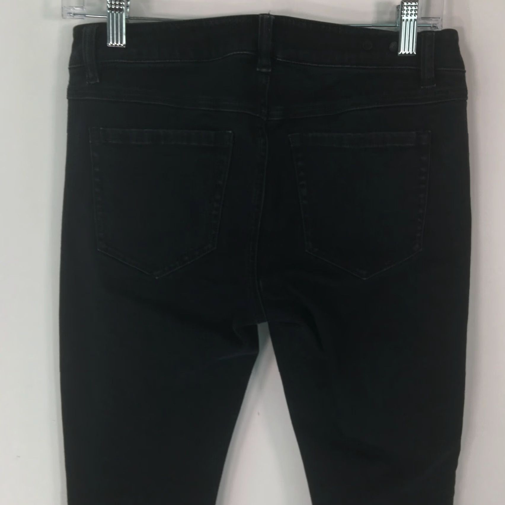 Denime NB Womens Jeans Straight Low Rise Regular Fit Black Denim Size 8 Size 30" / US 8 / IT 44 - 4 Thumbnail