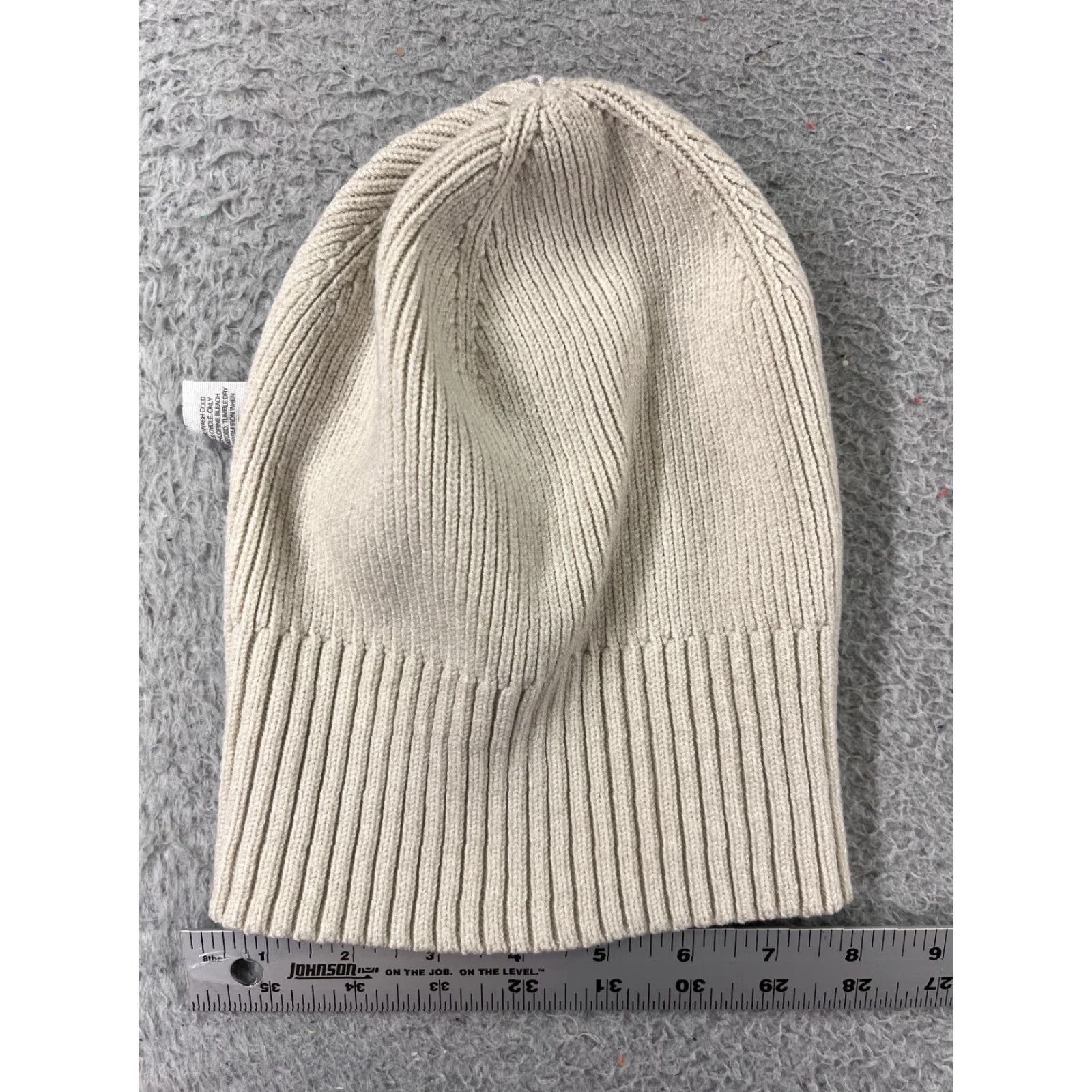 Vintage Time And Tru Beanie Knit Adult One Size White Womens Beanie Ski Style Knit Polyester Blend Winter Hat Size ONE SIZE - 3 Thumbnail