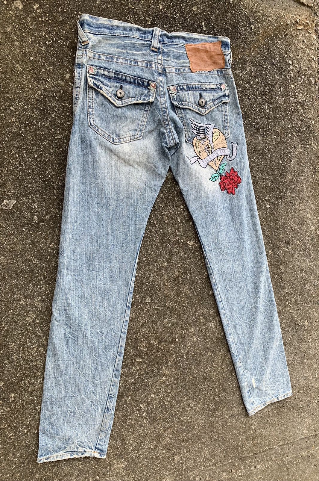 Beauty Beast × If Six Was Nine Distressed Antgauge Embroidered Denim Pants Size US 30 / EU 46 - 6 Thumbnail