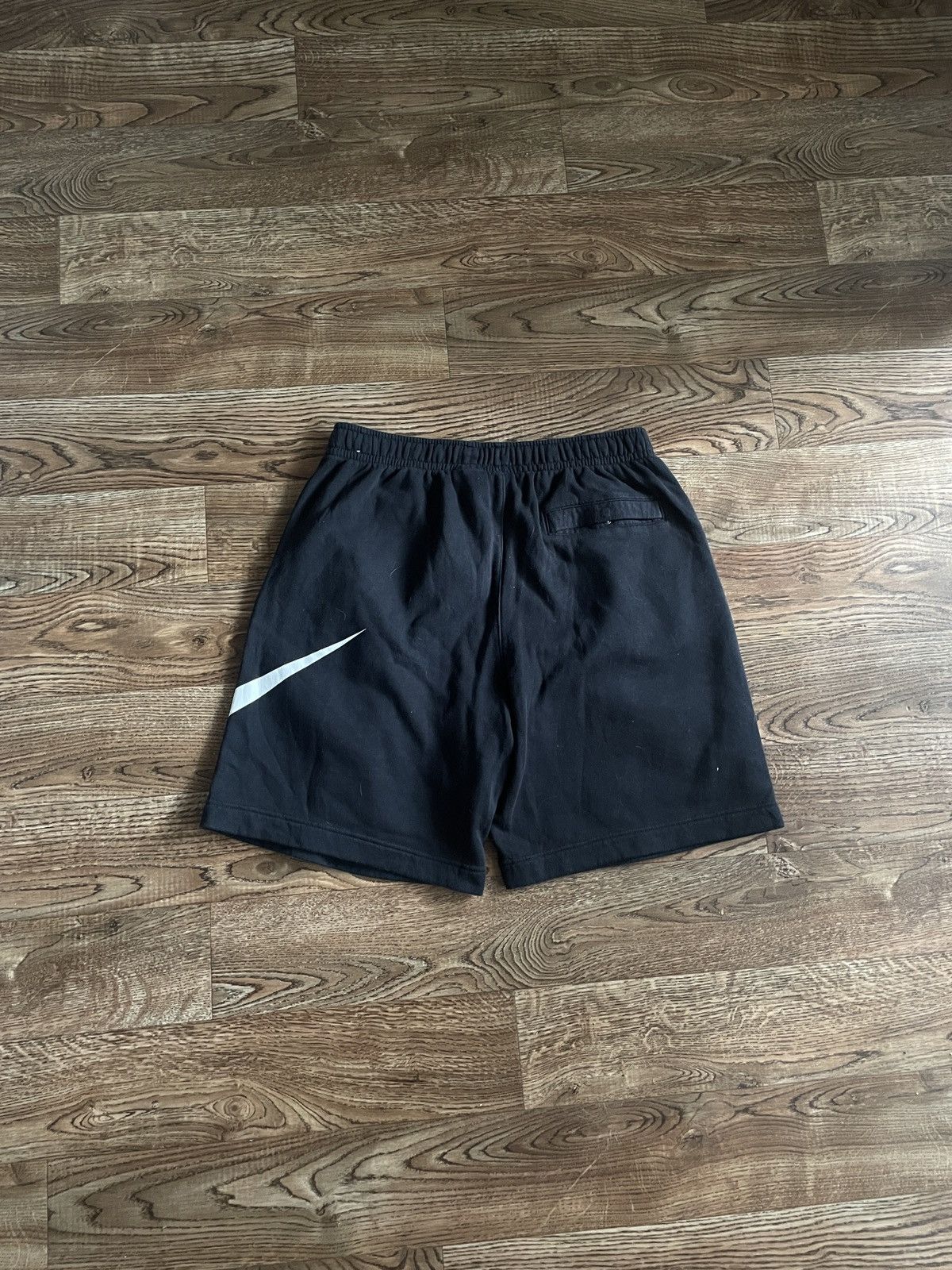 Nike Nike Big Swoosh Shorts Black large vintage sportswear Size US 33 - 6 Thumbnail