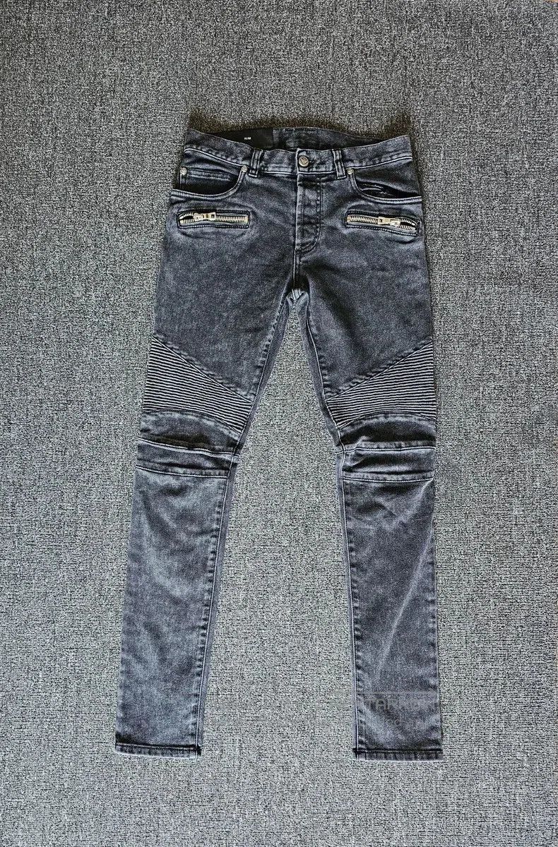 Balmain Balmain Men's Moto Style Denim Jeans. Size US 29 - 1 Thumbnail