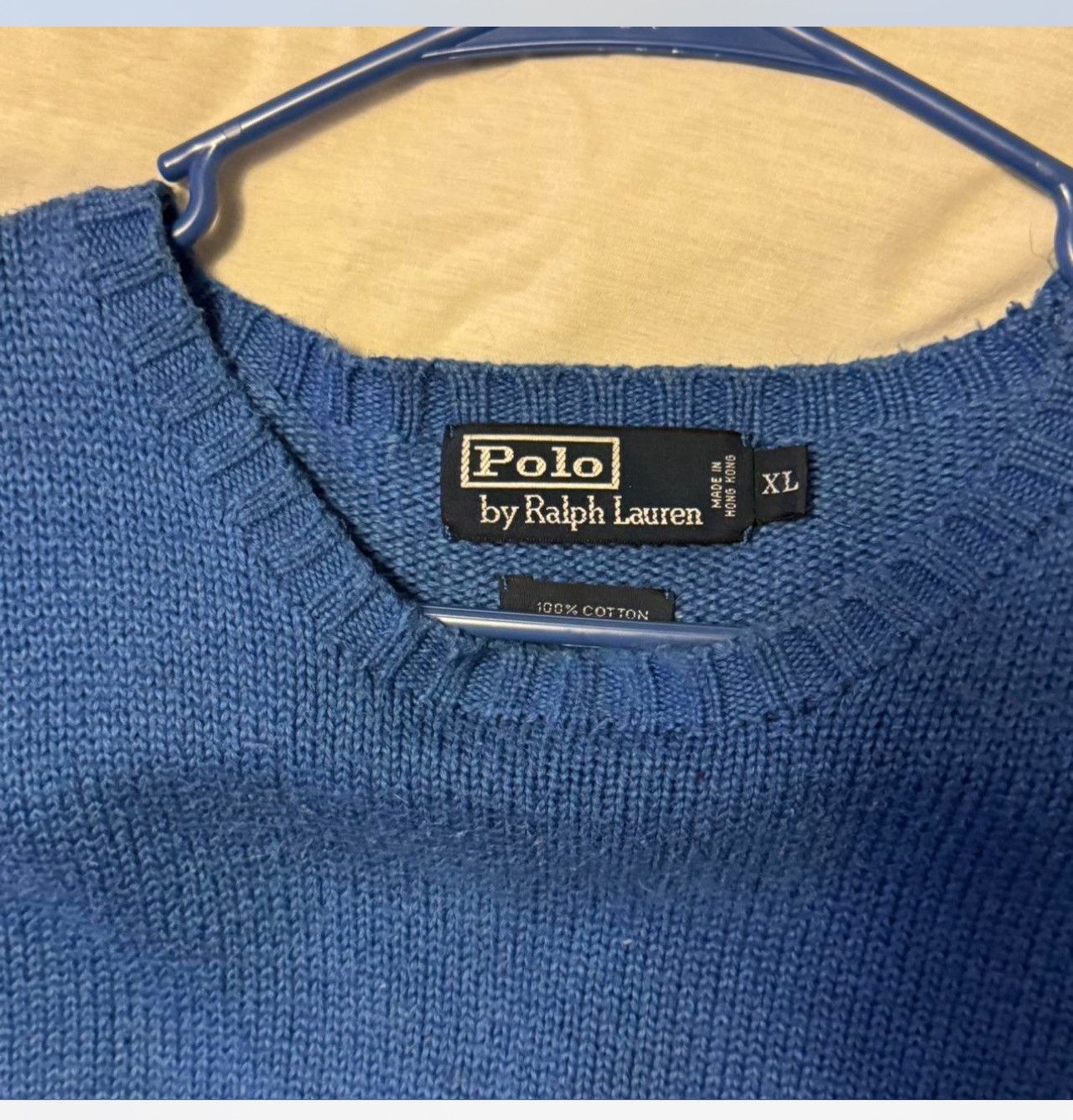 Polo Ralph Lauren × Vintage Blue Polo Old Money Sweater Size US L / EU 52-54 / 3 - 3 Thumbnail