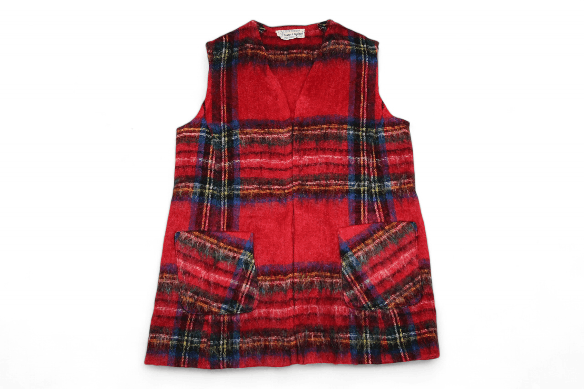 Aran Isles Knitwear 60's Rannoch Designs Scotland Mohair Wool Plaid Tartan Vest Size US M / EU 48-50 / 2 - 10 Thumbnail