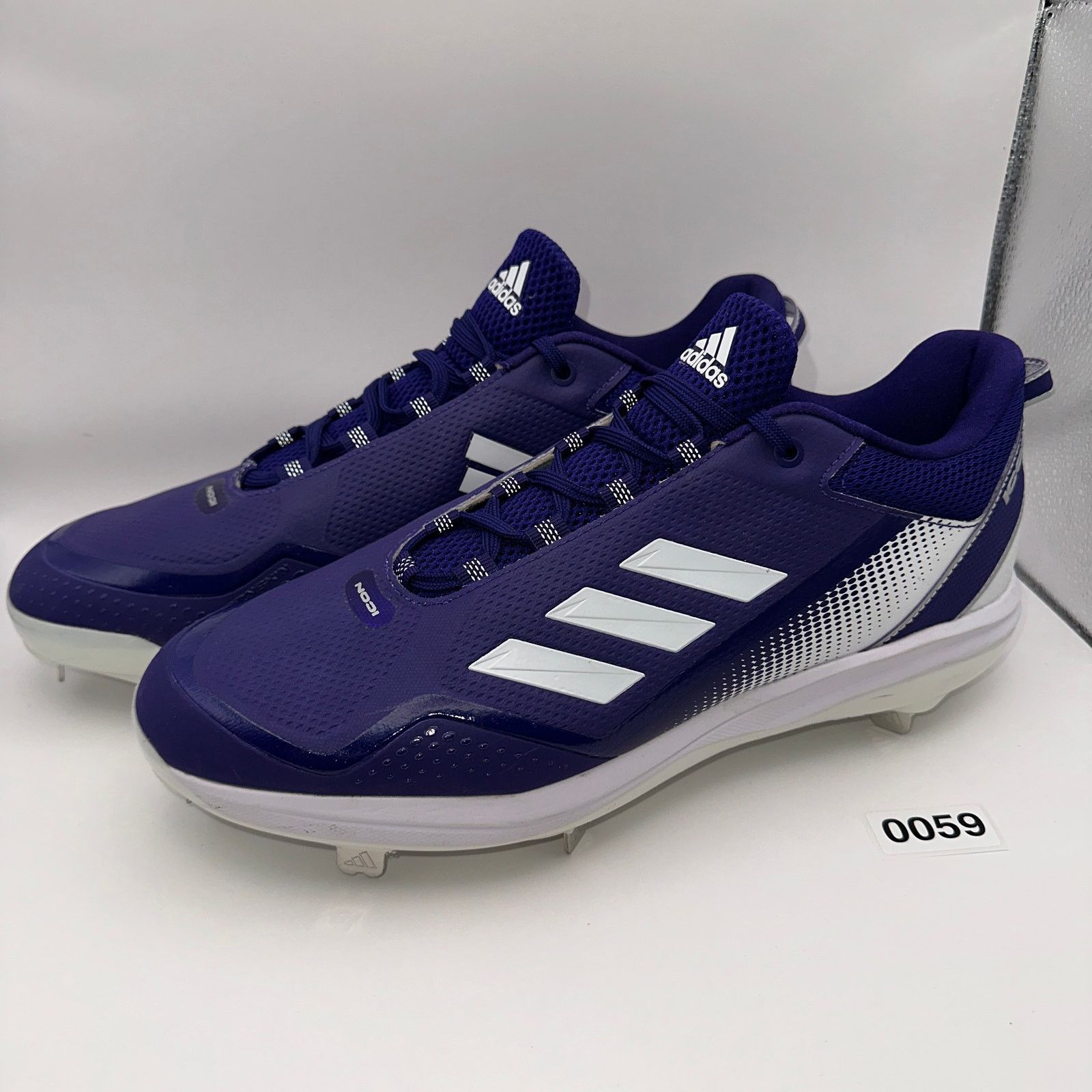 Adidas Icon Mens 14 Metal Baseball Cleats Purple S23854