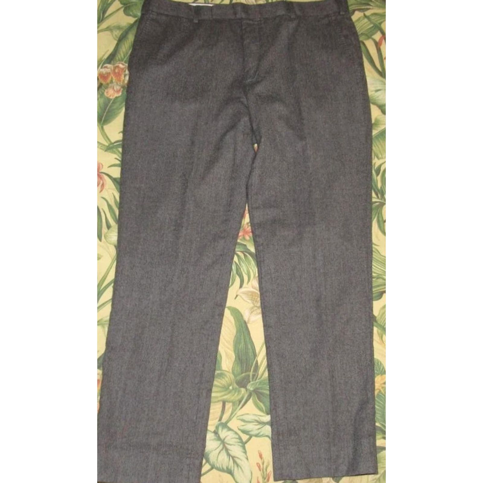Suitsupply Suitsupply Milano Wool Grey Flannel Dress Pants 36 x 30 Dress Pants Mens 36 Grey Wool Flannel Inseam 30 Regular 36 Size 36R - 3 Thumbnail