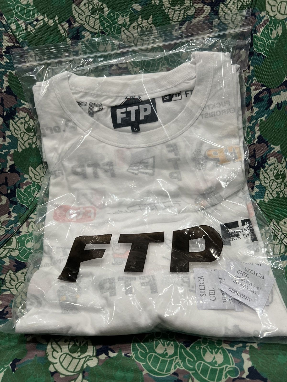 image of Fuck The Population 3X X Ftp 13 Year Anniversary Tee White 3X X , Men's (Size 2XL)