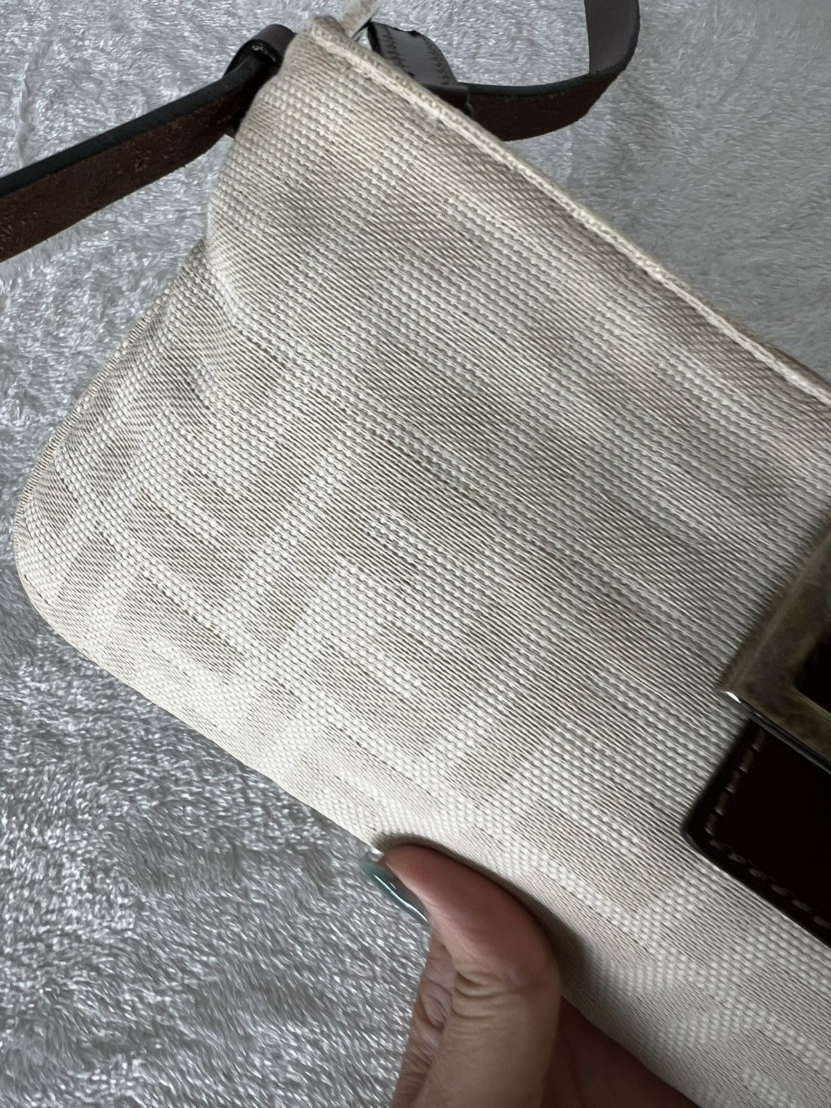 Fendi Fendi Mamma Baguette Ivory Zucca Canvas Size ONE SIZE - 20 Thumbnail