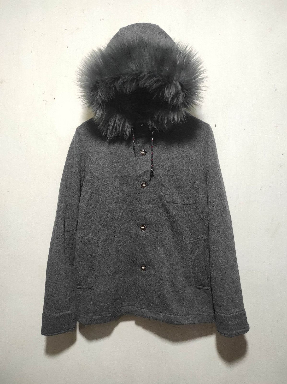Japanese Brand HVC grey fur hoodie ifsix LGB style gray Size US M / EU 48-50 / 2 - 2 Thumbnail