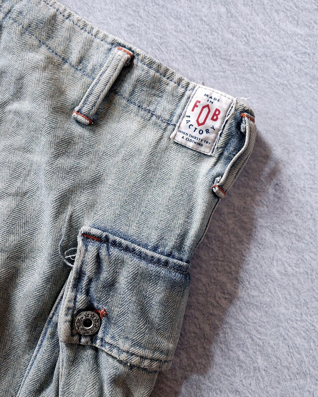 FOB Factory FOB FACTORY HERRINGBONE CARGO MONKEY SHORTS MADE IN JAPAN Size US 33 - 10 Thumbnail
