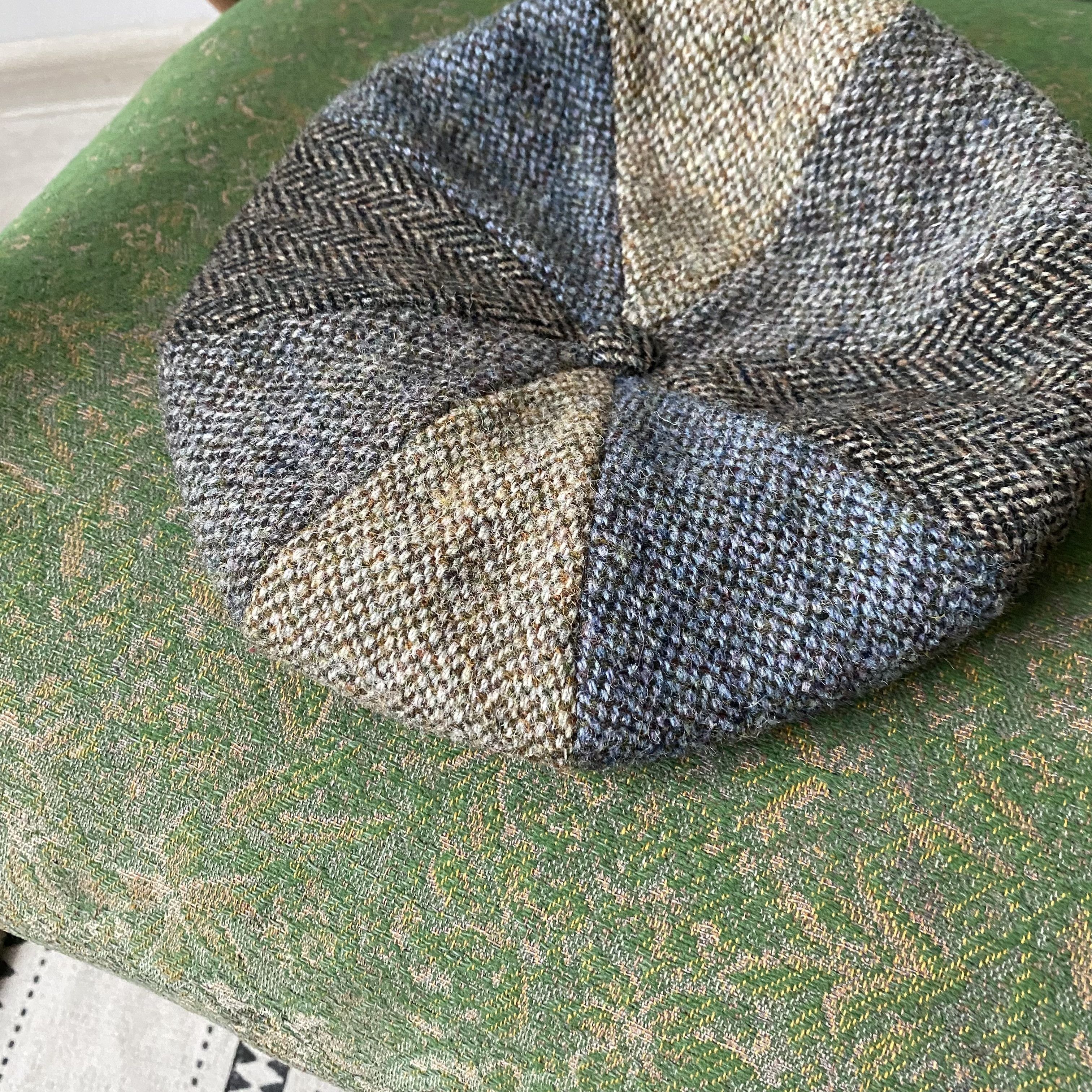 Harris Tweed Harris Tweed Hat Patchwork herringbone flat cap Size ONE SIZE - 3 Thumbnail