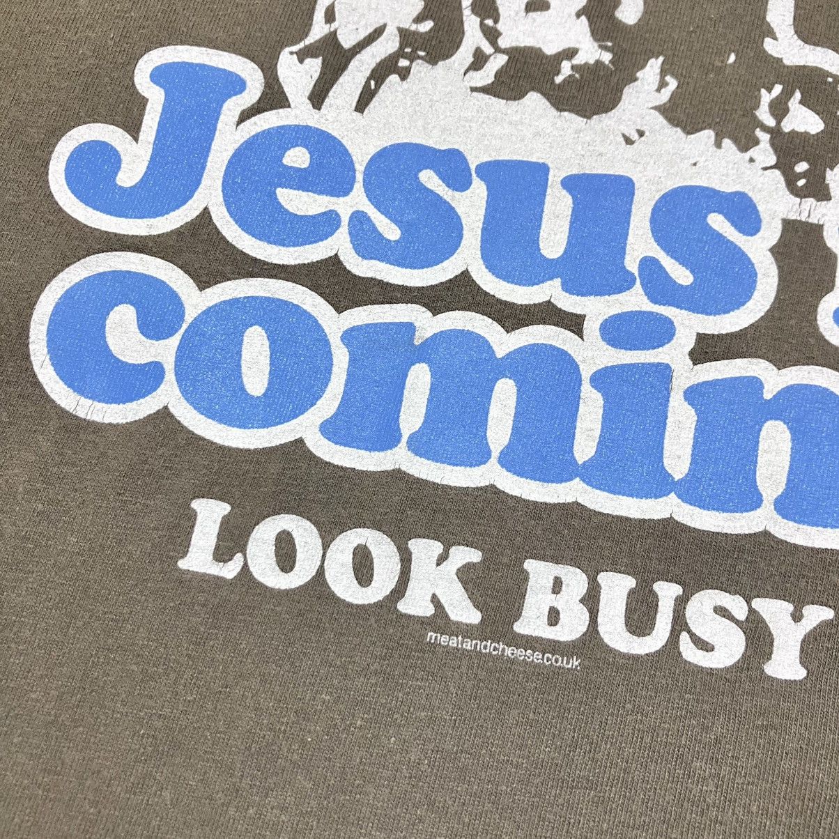 Other Vintage JESUS IS COMING Look Busy Graphic Print T-shirt Size US L / EU 52-54 / 3 - 5 Thumbnail