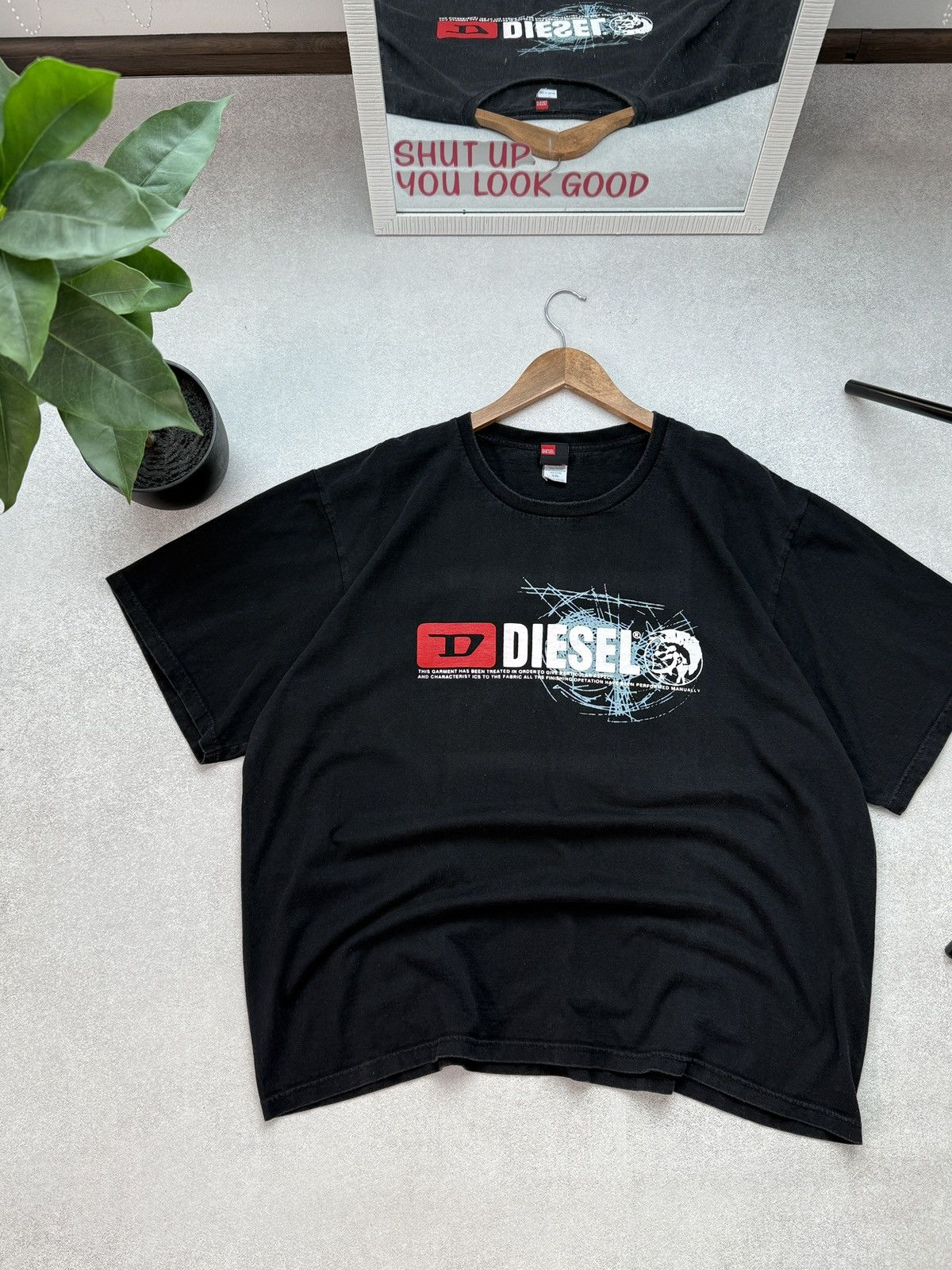 Diesel Vintage Diesel T-Shirt Distressed Shirt Men’s Black Logo Y2K Size US XXL / EU 58 / 5 - 3 Thumbnail