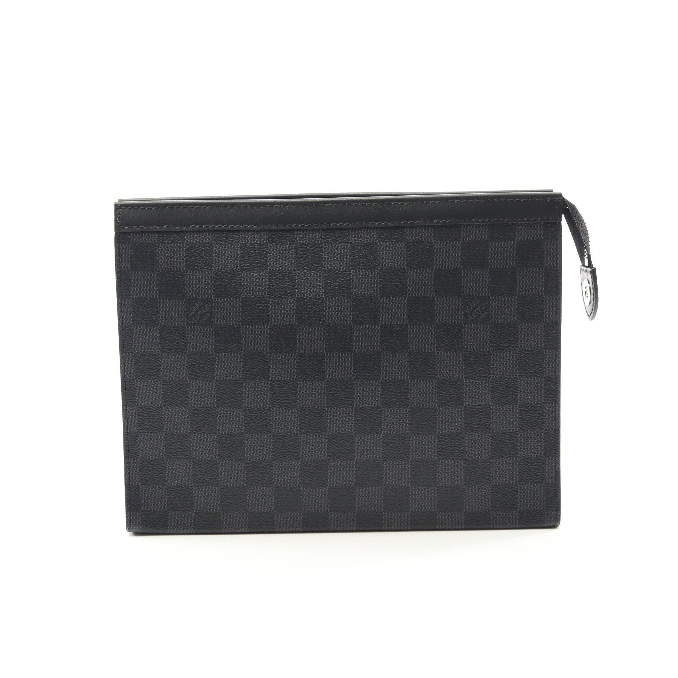 Louis Vuitton Pochette Voyage Mm Damier Graphite Clutch Bag