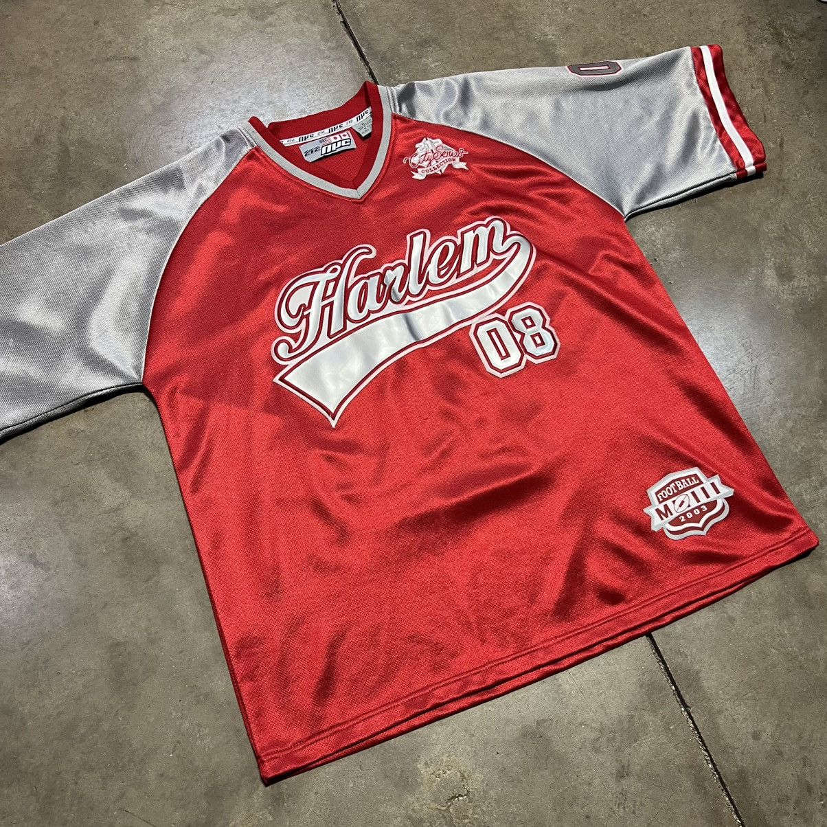 Vintage Vintage Y2K NYC 212 Harlem Football Jersey Oversized Skater Size US XL / EU 56 / 4 - 2 Thumbnail