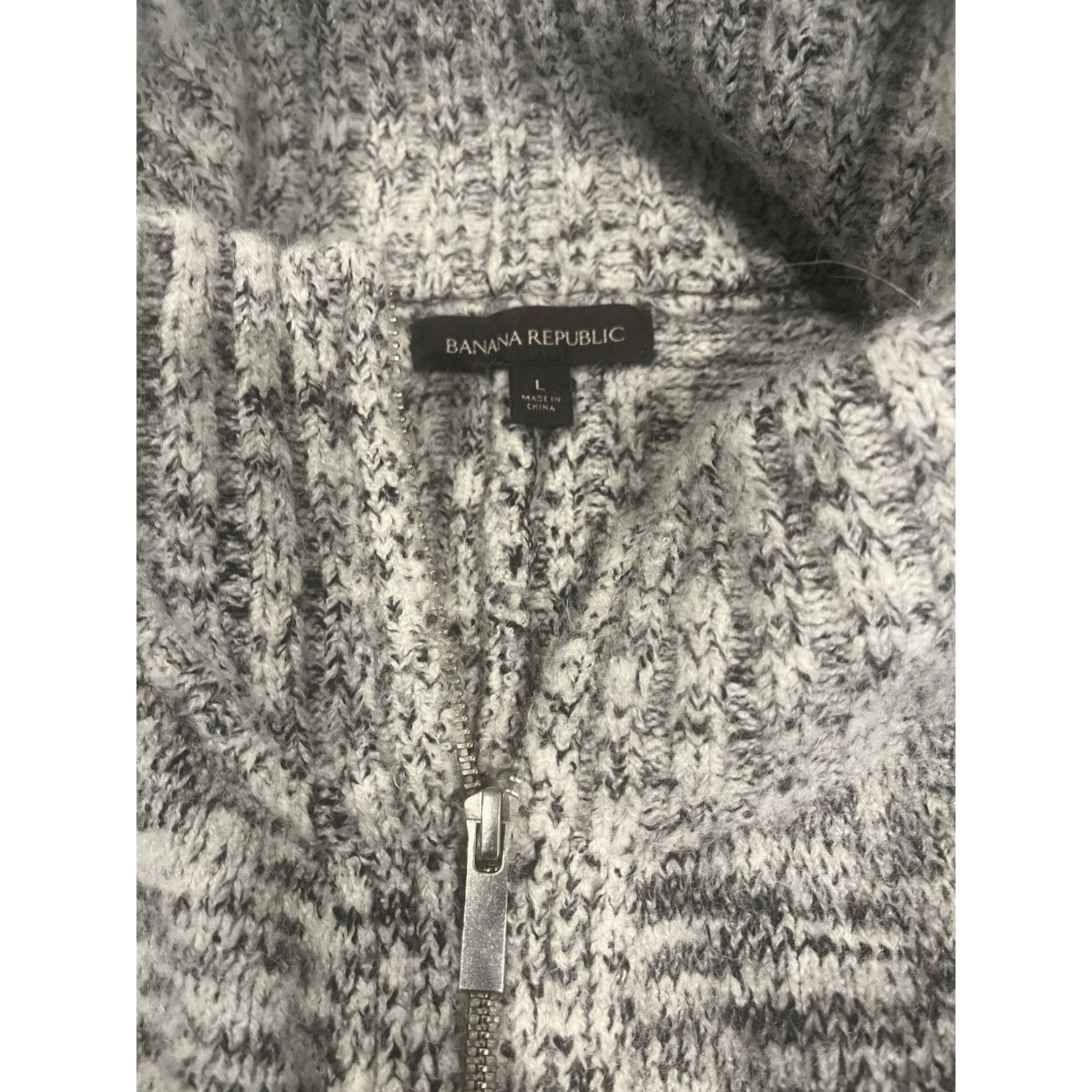 Banana Republic Banana Republic women's L lava grey zip sweater capelet Size L / US 10 / IT 46 - 6 Thumbnail