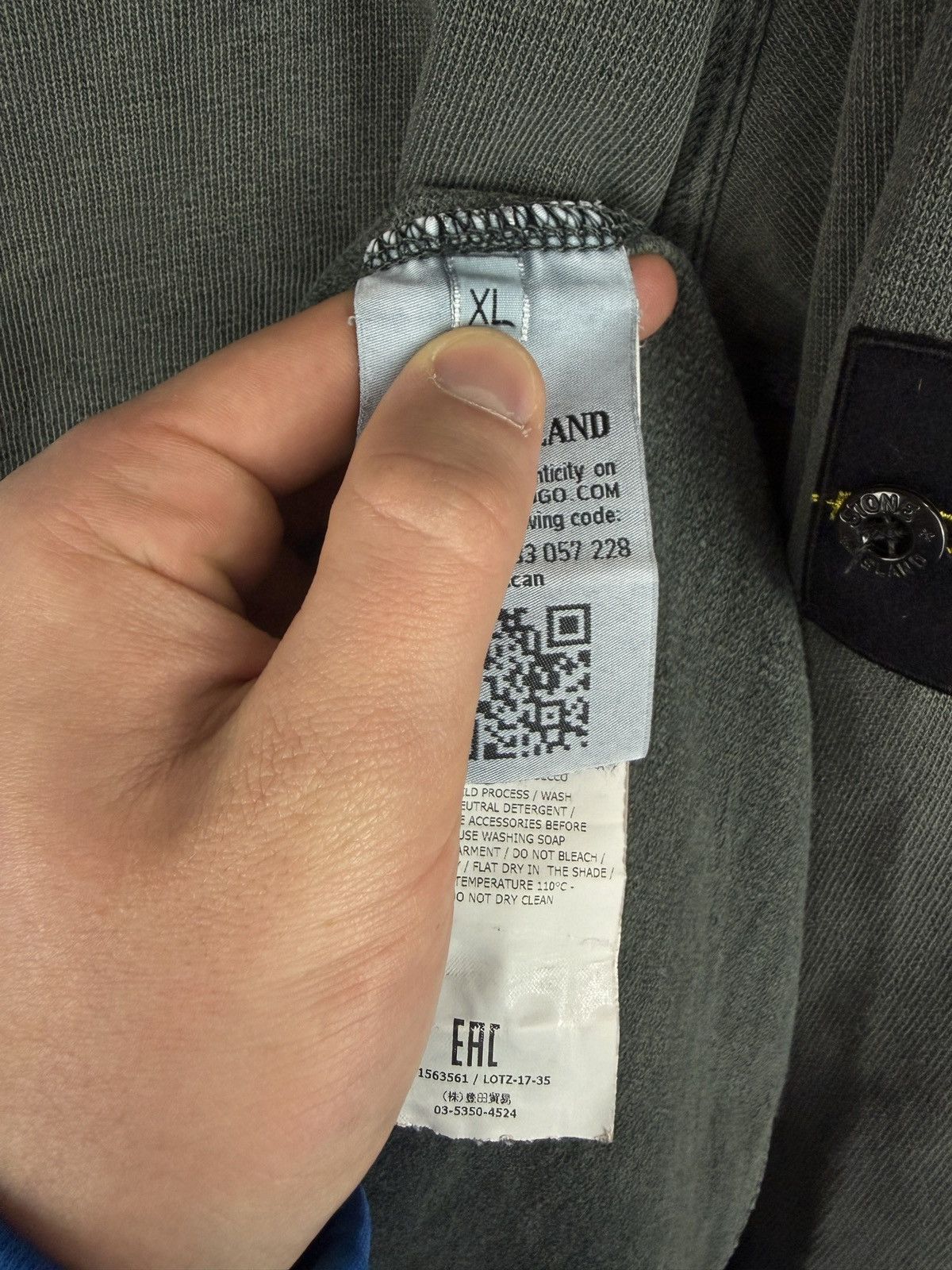 Stone Island Grey Stone Island sweatshirt Size US XL / EU 56 / 4 - 7 Thumbnail