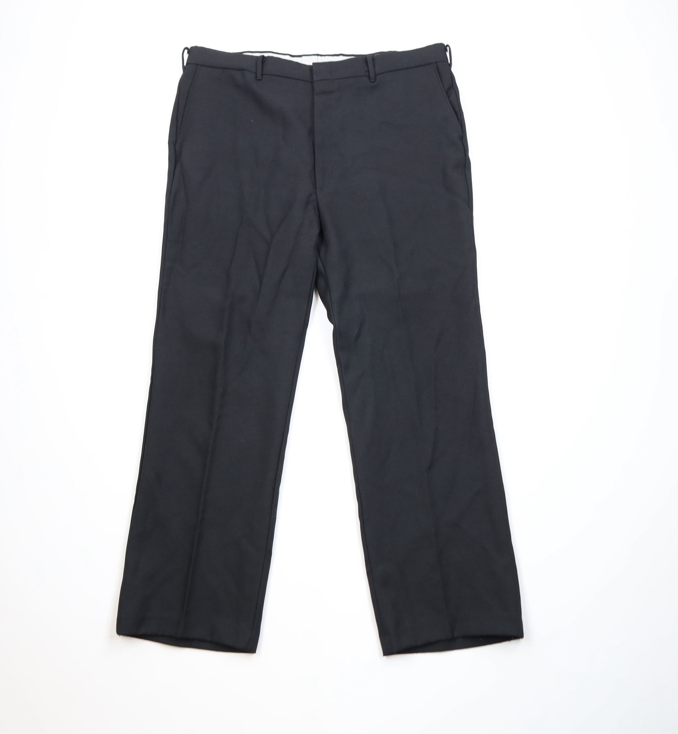 Vintage Vintage 70s Streetwear Knit Wide Leg Chino Pants Black USA Size US 40 / EU 56 - 1 Thumbnail