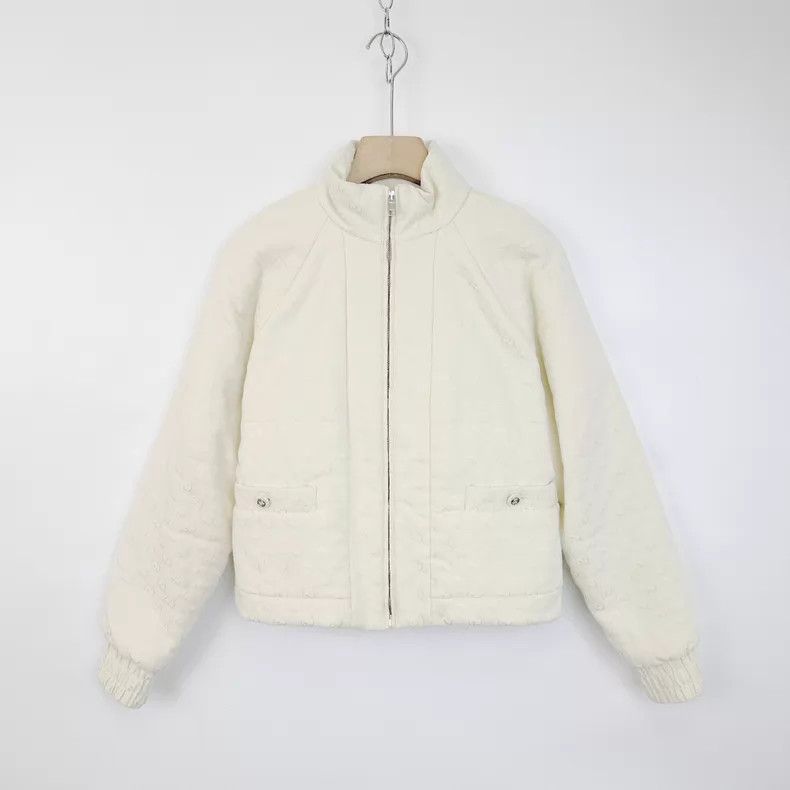 Gucci Gucci White double G full-print logo zipper cotton jacket Size XS / US 0-2 / IT 36-38 - 1 Thumbnail