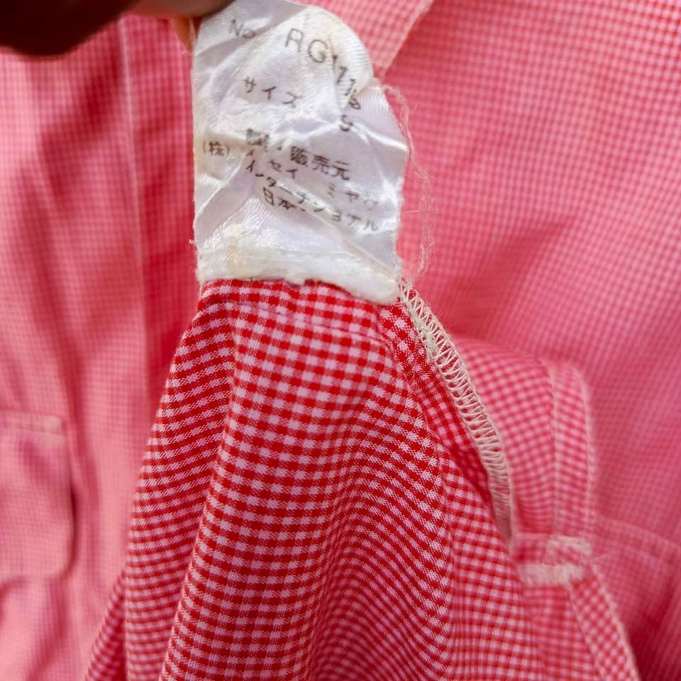 Issey Miyake 80s Issey Miyake Double Pocket Pink Plaid Long Sleeve Shirt Size US L / EU 52-54 / 3 - 6 Thumbnail