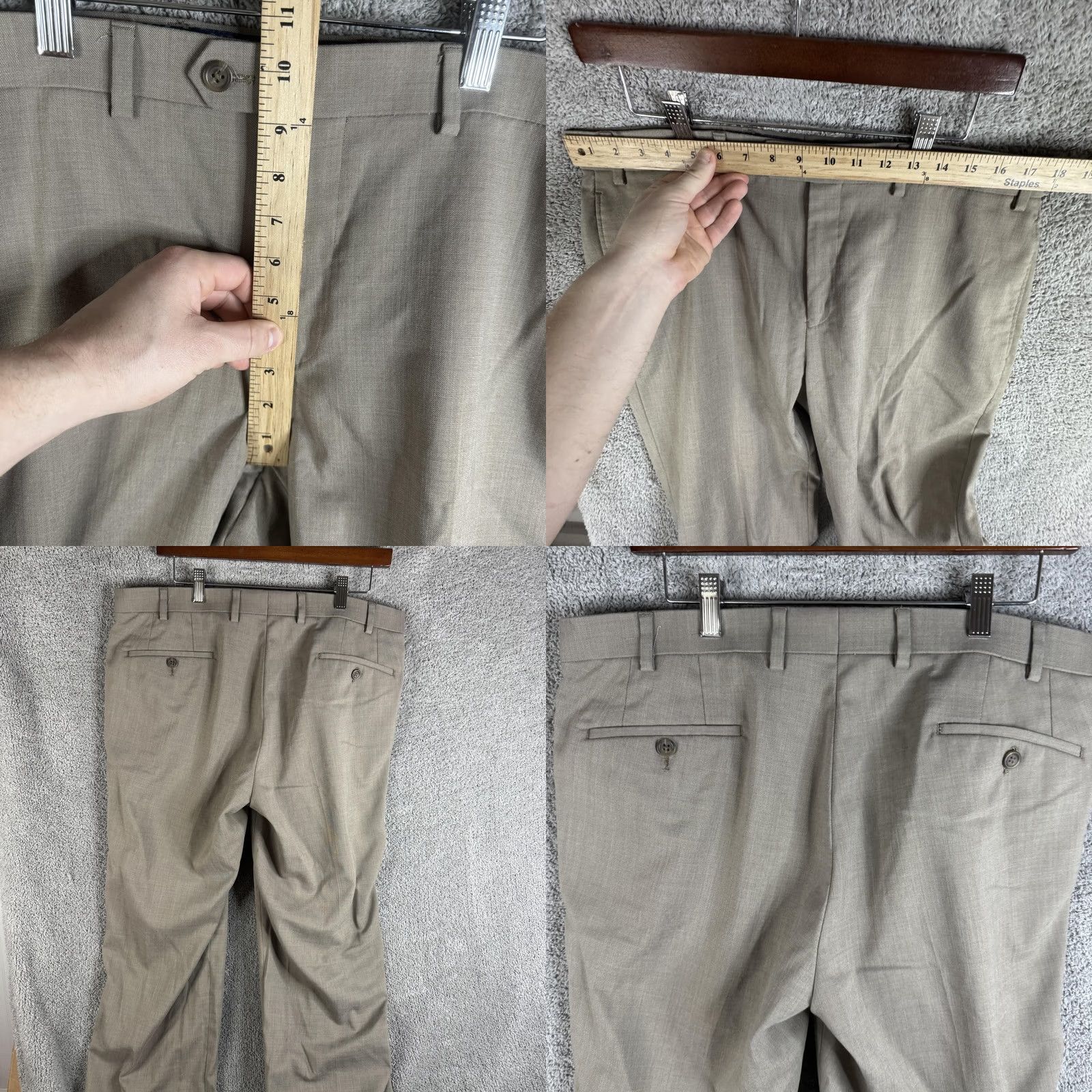 Ralph Lauren Lauren Ralph Lauren Dress Pants Mens 34x30 Beige Flat Front Classic Fit Stretch Pants Boys? Size US 34 / EU 50 - 8 Thumbnail