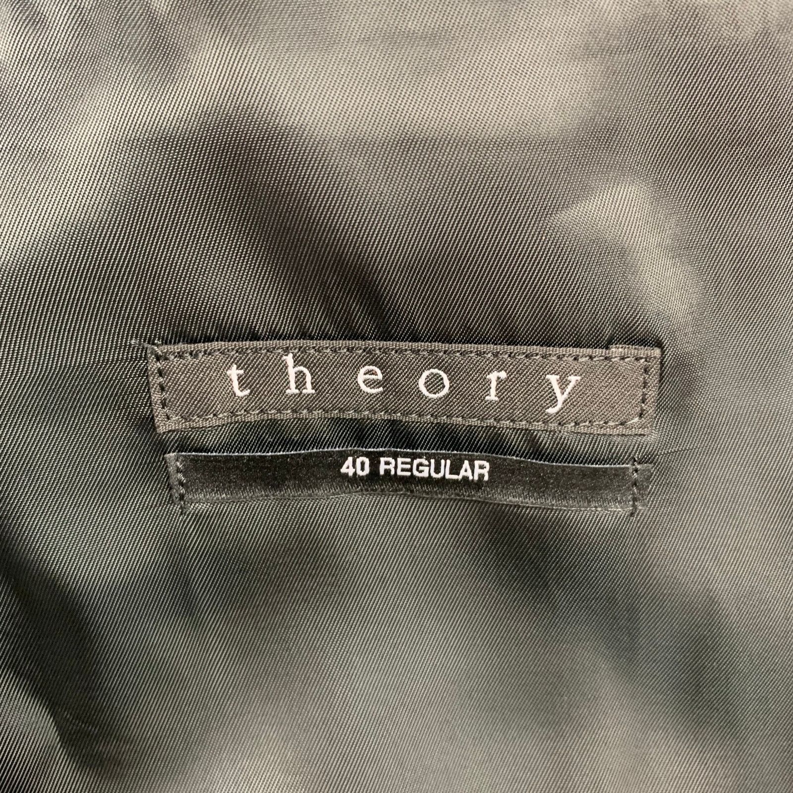 Theory Size 40 Regular Navy & Black Wool Notch Lapel Sport Coat Size 40R - 7 Thumbnail