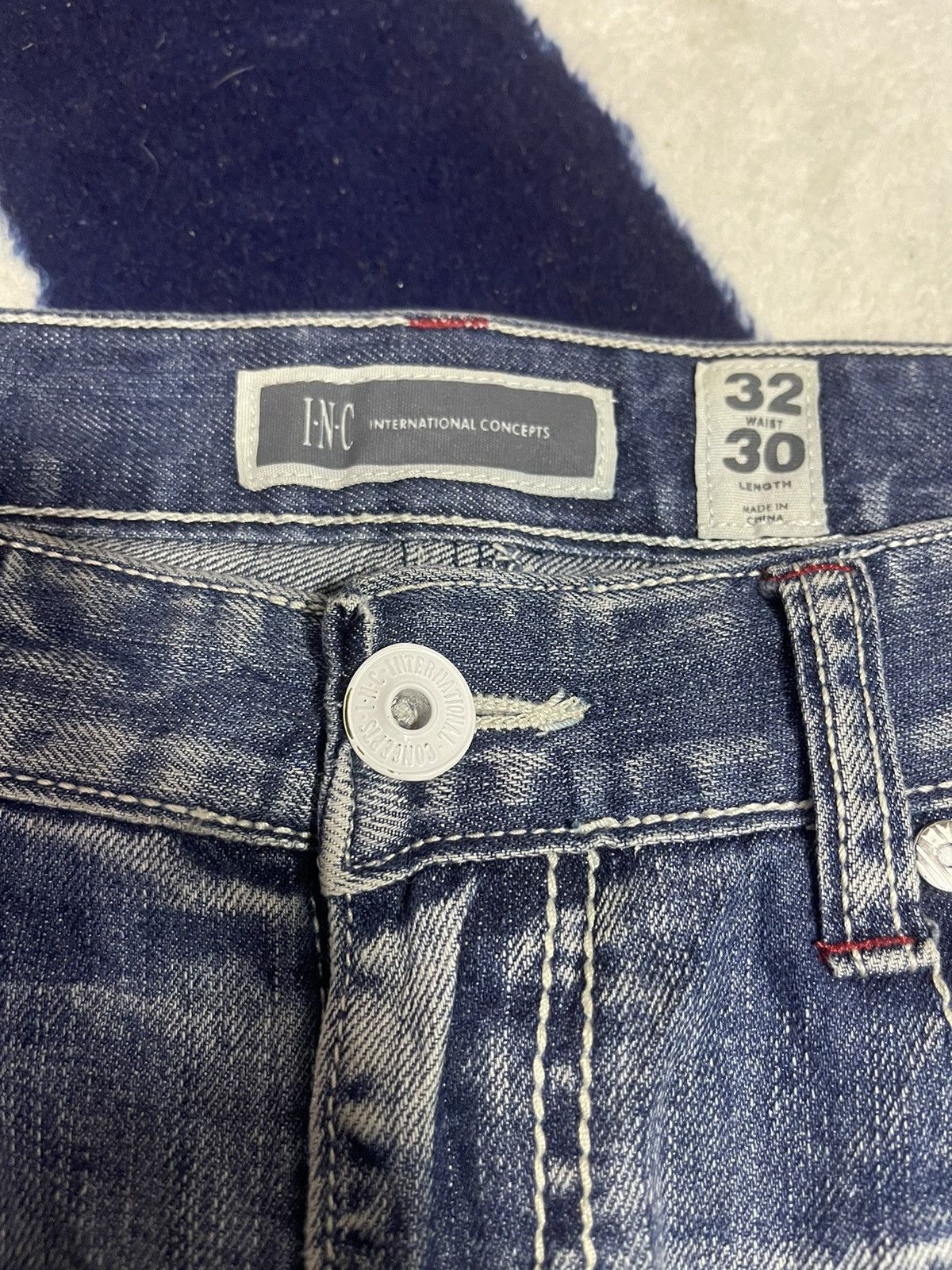 Japanese Brand INC Distressed Jeans (14) Size US 34 / EU 50 - 3 Thumbnail