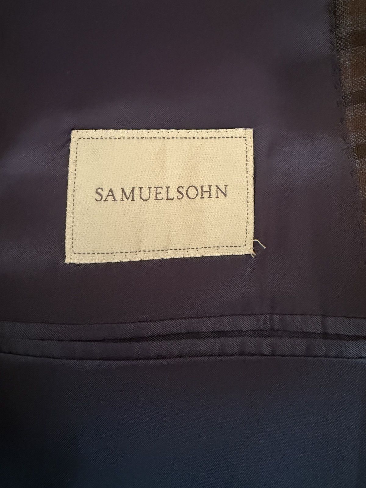 Samuelsohn Samuelsohn Brown and Blue Plaid Blazer Size 46R - 4 Thumbnail