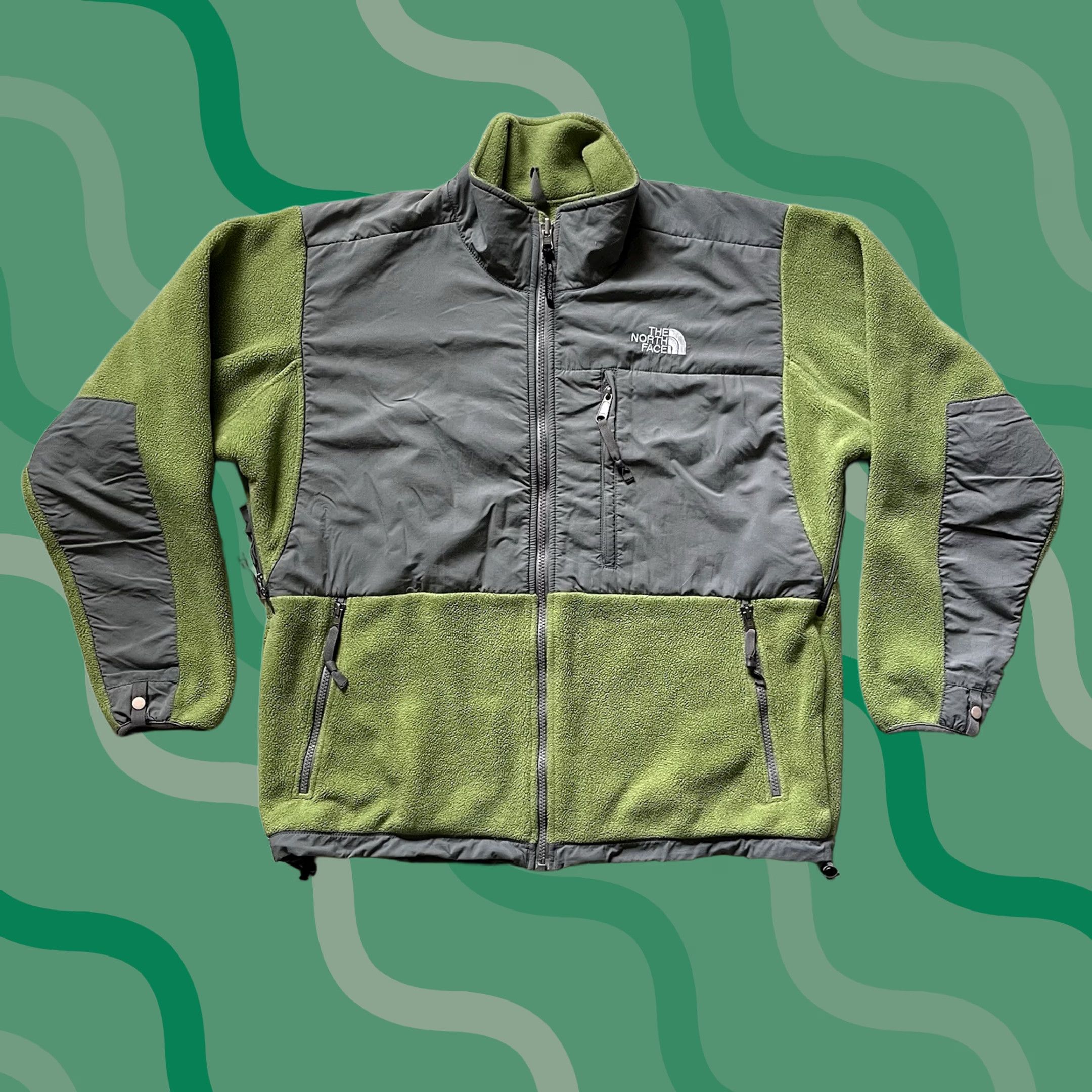 The North Face North Face Polartec Jacket Large Green Womens Fleece Full Zip Embroidered Logo Knit Pullover Size L / US 10 / IT 46 - 1 Thumbnail