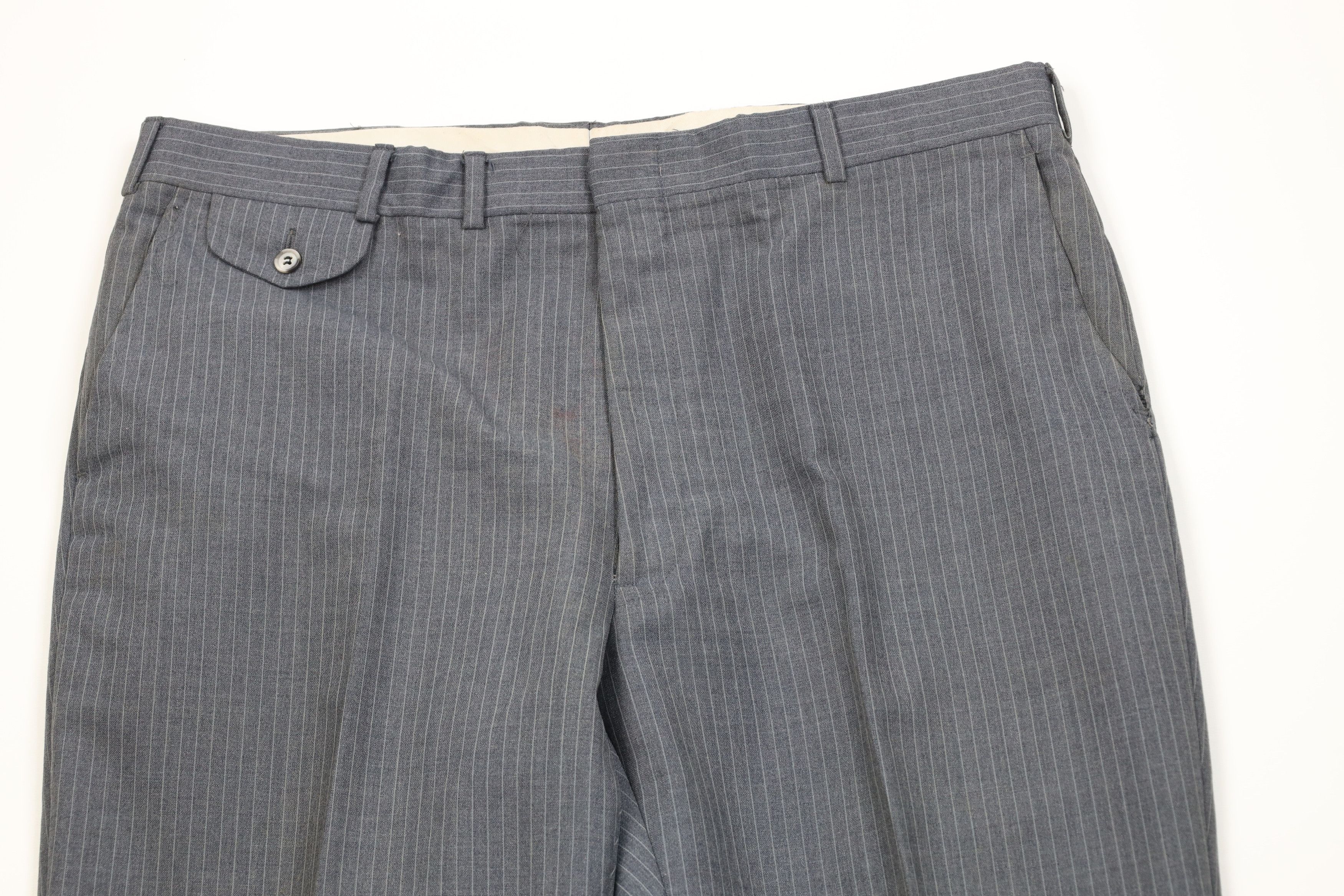 Vintage Vintage 70s Streetwear Pinstriped Bell Bottoms Pants USA Size US 38 / EU 54 - 2 Thumbnail