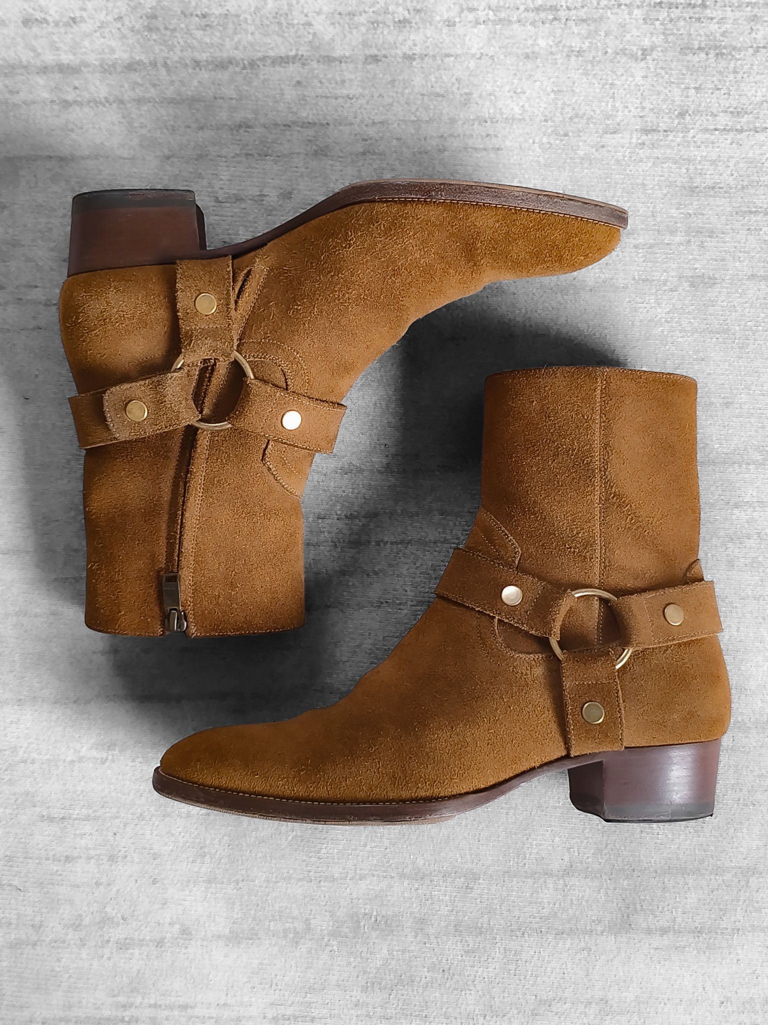 Saint Laurent Paris Saint Laurent Wyatt Harness Boots In Suede Leather Size US 7 / EU 40 - 2 Thumbnail