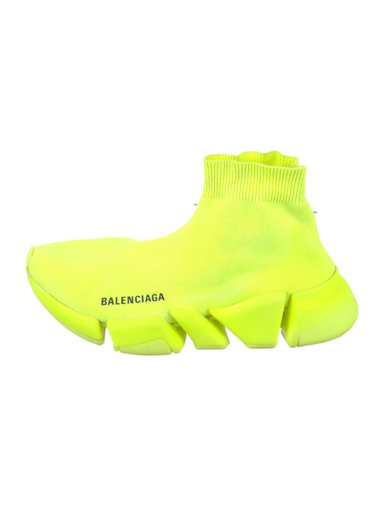 Balenciaga o1bcso1str1024 Speed 2.0 Recycled Knit Sneaker in Acid Lime Size US 12 / IT 42 - 1 Thumbnail